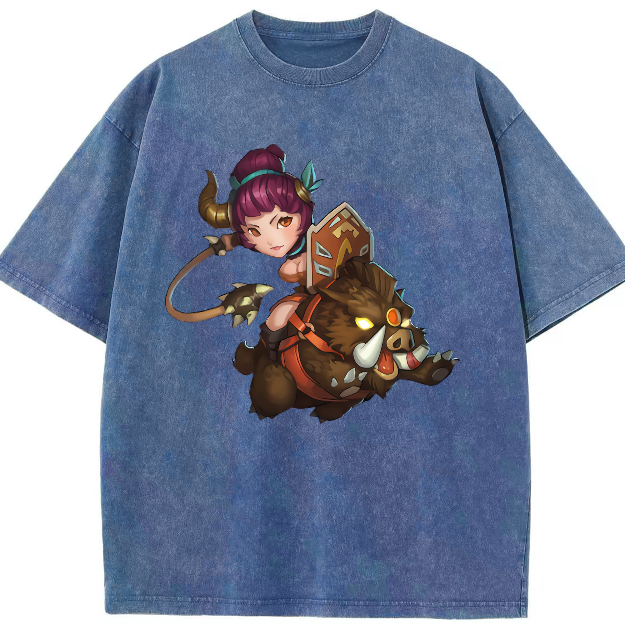 リーグ・オブ・レジェンド League of Legends LOL 綿100% ヴィンテージ風 半袖Tシャツ（フロントプリント）