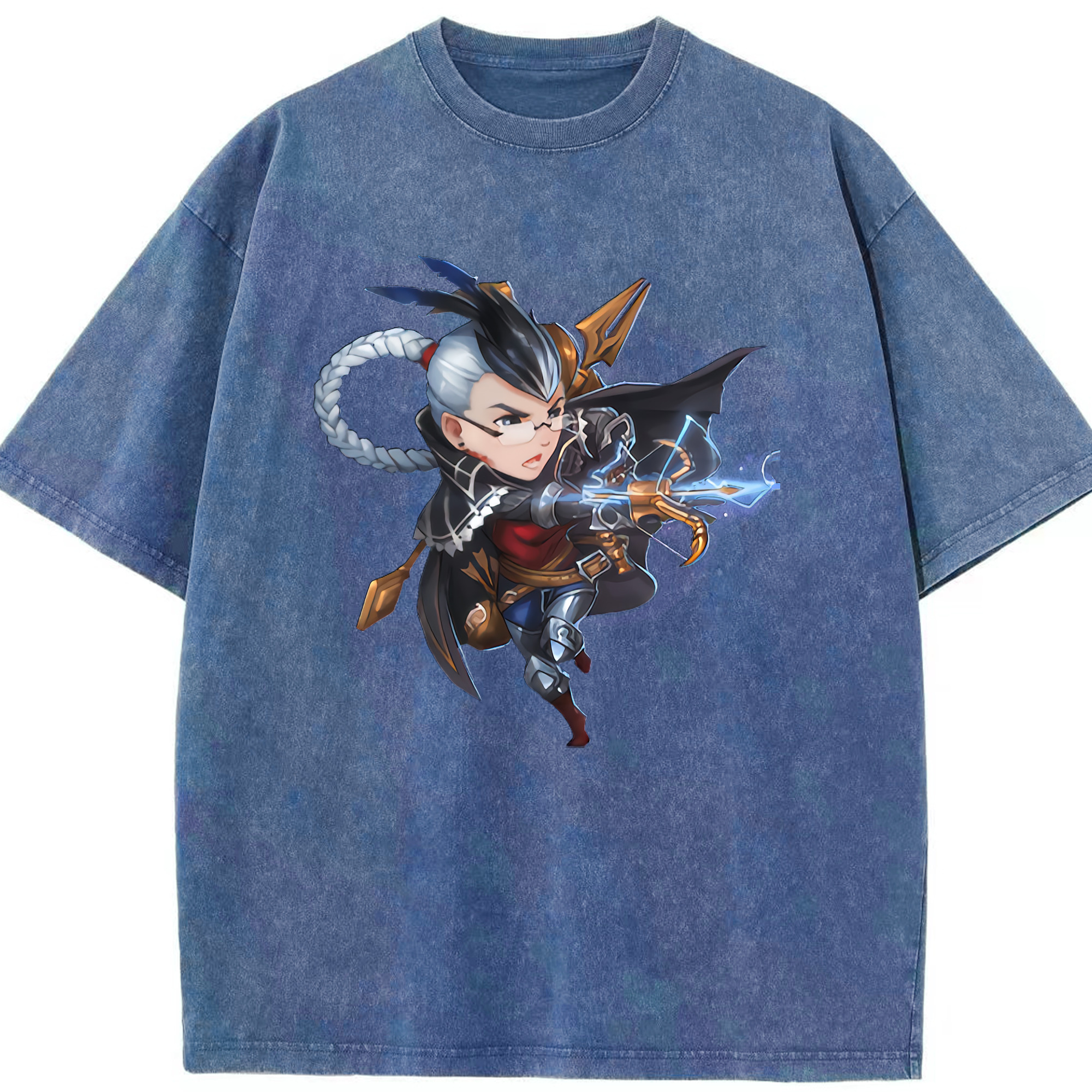 リーグ・オブ・レジェンド League of Legends LOL 綿100% ヴィンテージ風 半袖Tシャツ（フロントプリント）