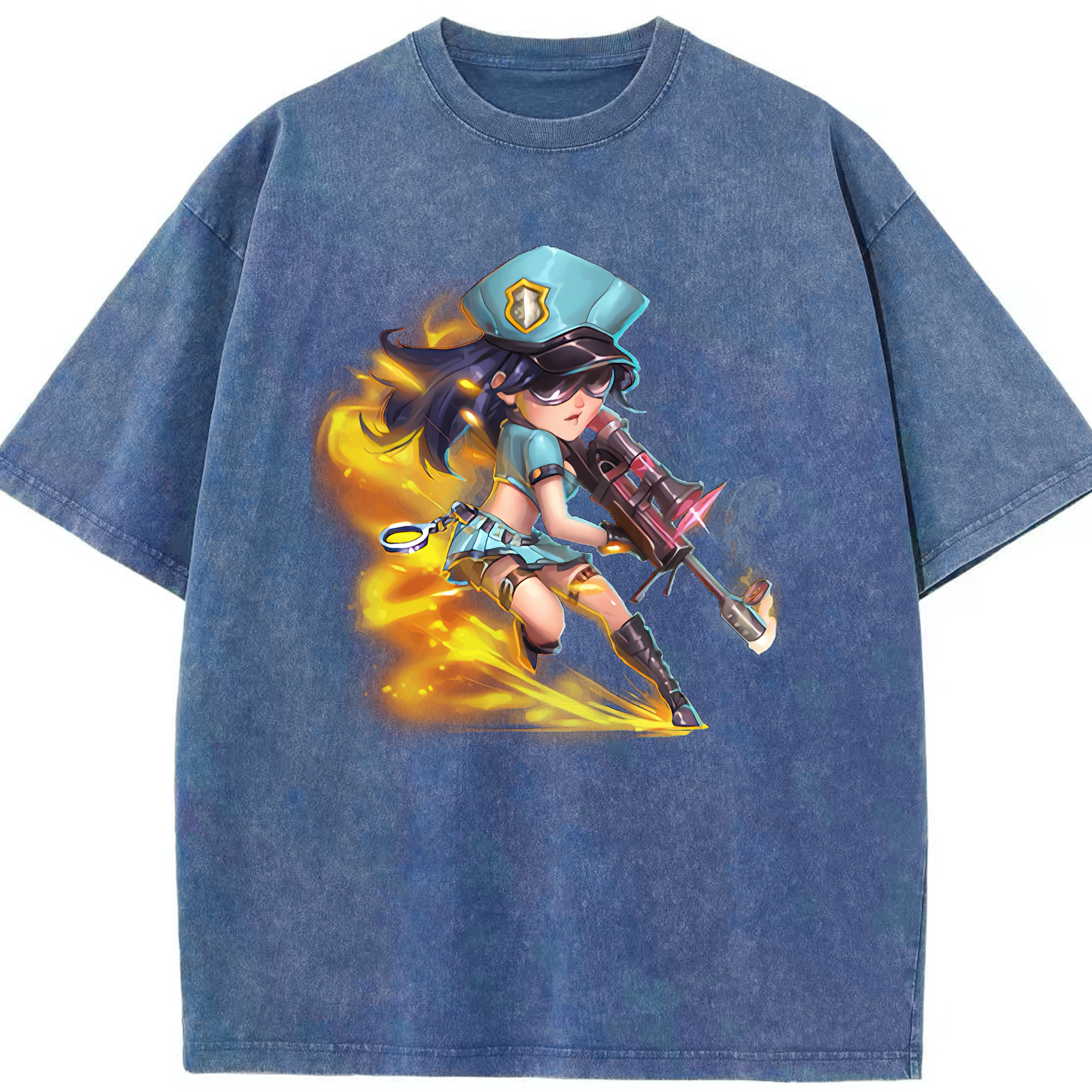 リーグ・オブ・レジェンド League of Legends LOL 綿100% ヴィンテージ風 半袖Tシャツ（フロントプリント）