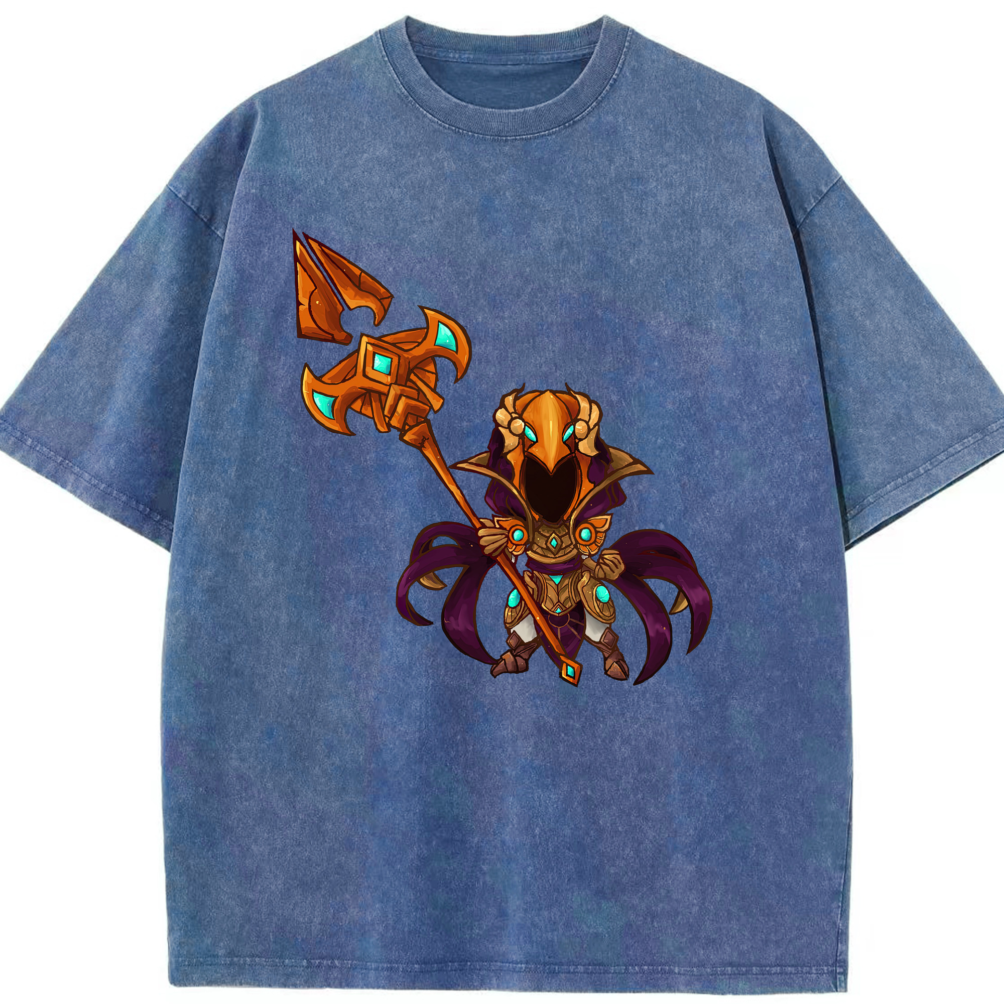 リーグ・オブ・レジェンド League of Legends LOL 綿100% ヴィンテージ風 半袖Tシャツ（フロントプリント）