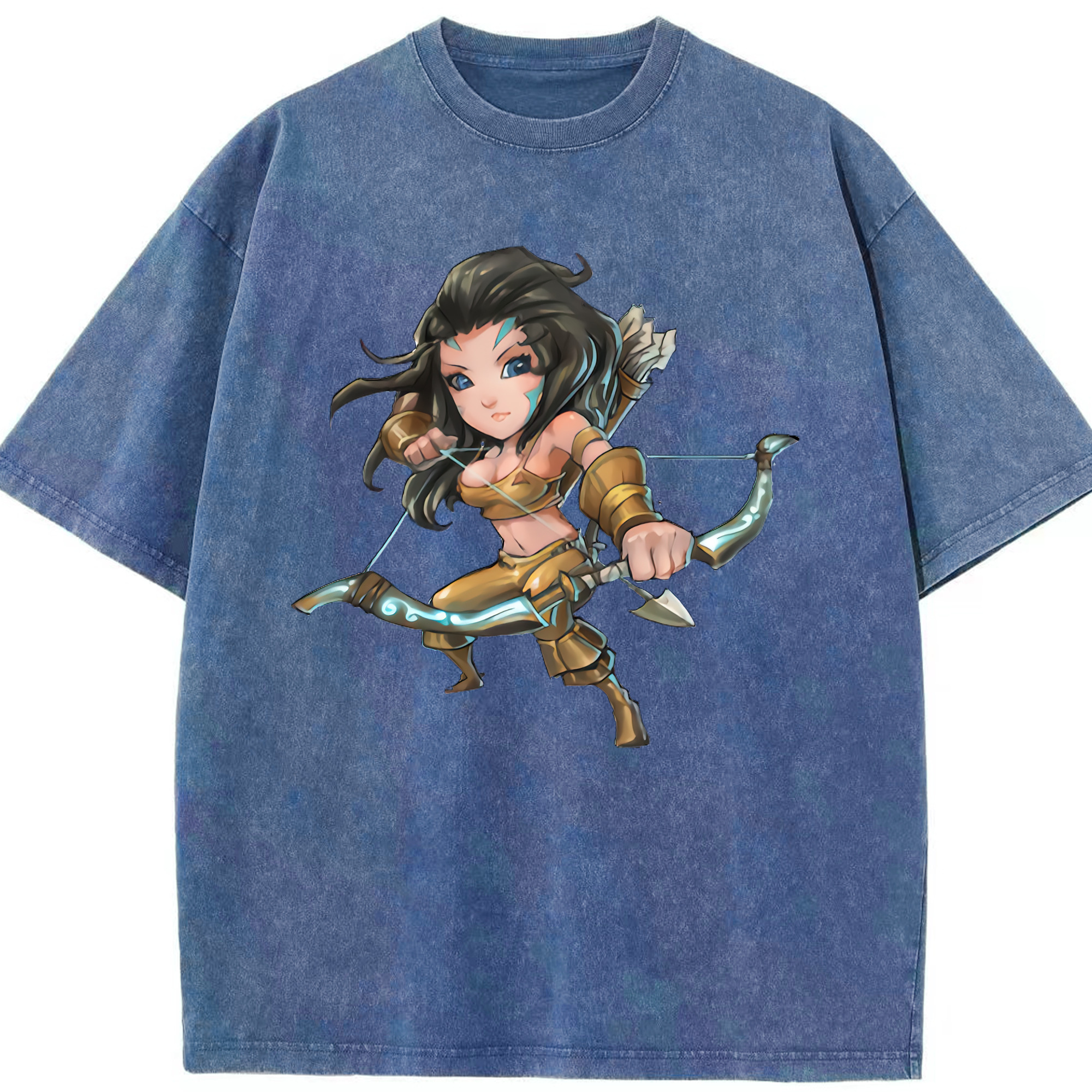 リーグ・オブ・レジェンド League of Legends LOL 綿100% ヴィンテージ風 半袖Tシャツ（フロントプリント）