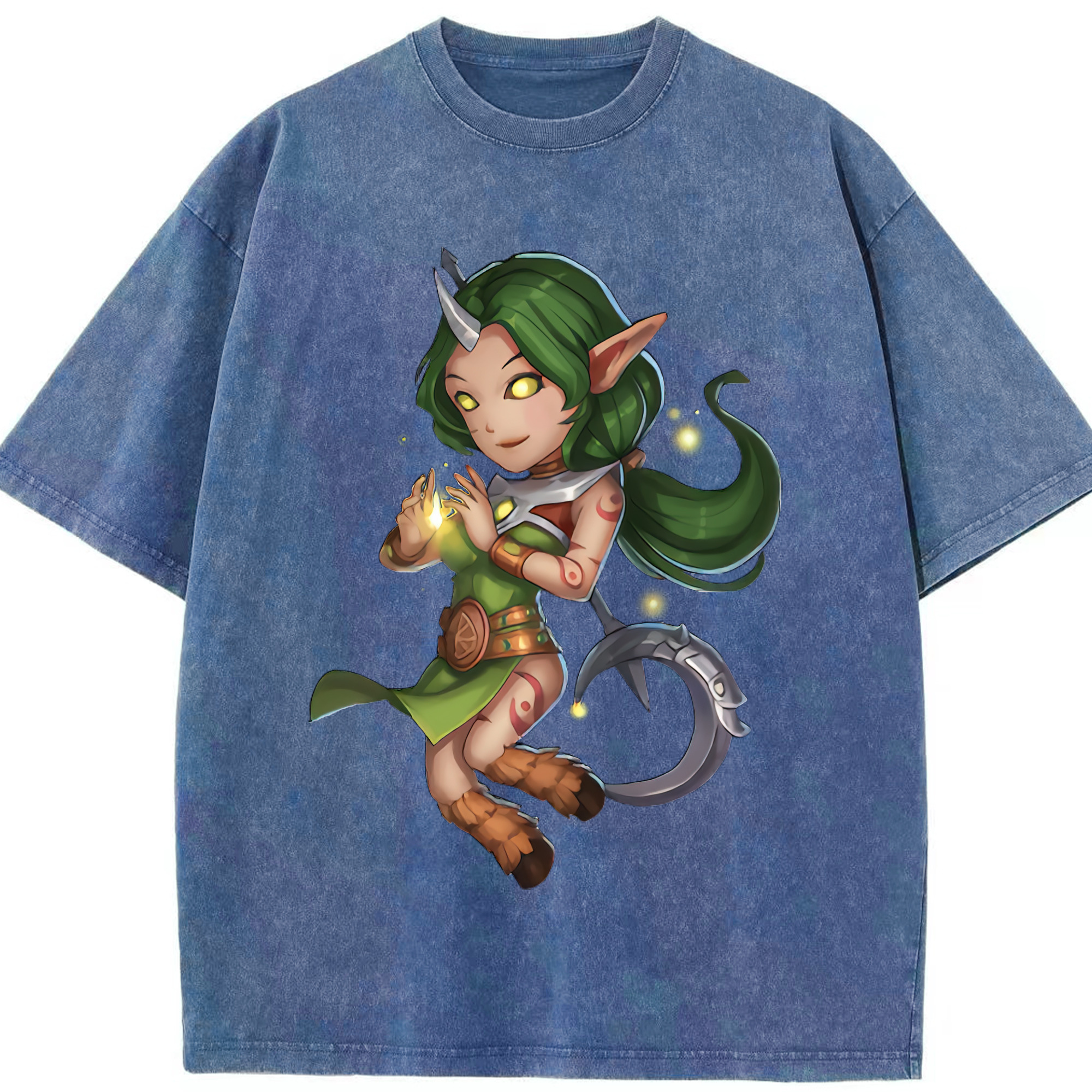 リーグ・オブ・レジェンド League of Legends LOL 綿100% ヴィンテージ風 半袖Tシャツ（フロントプリント）