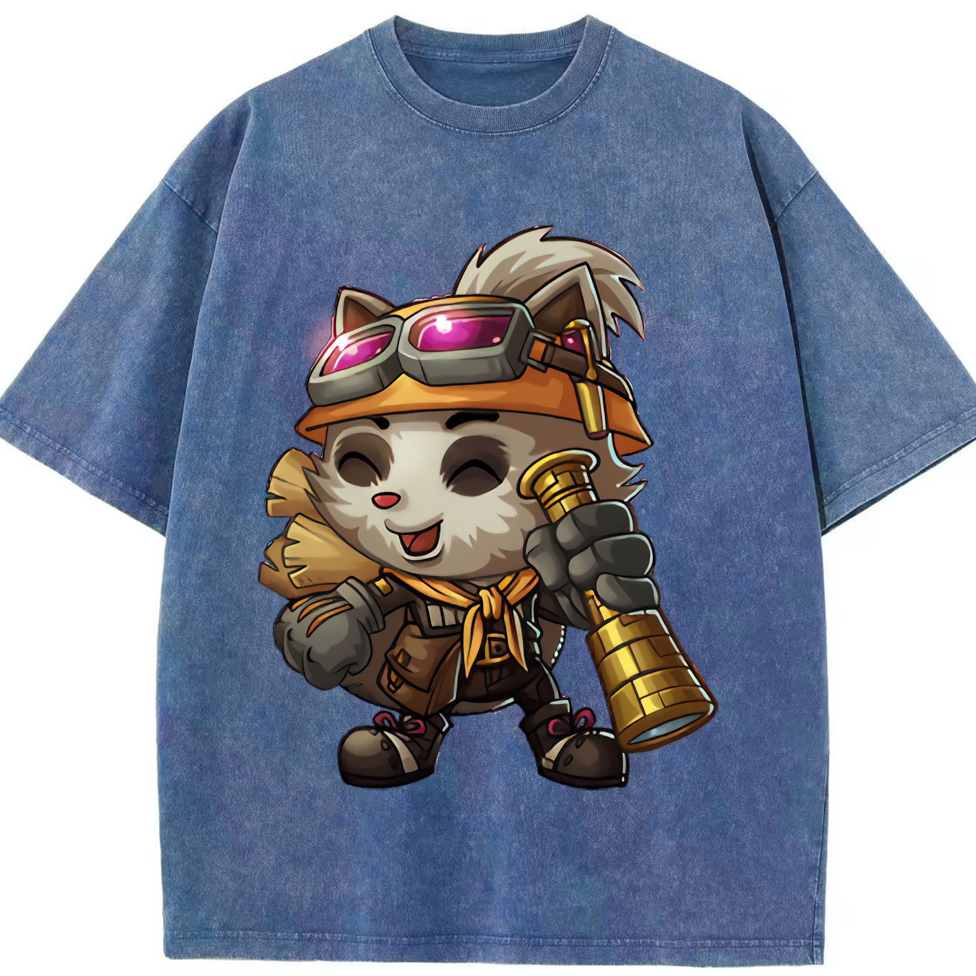 リーグ・オブ・レジェンド League of Legends LOL 綿100% ヴィンテージ風 半袖Tシャツ（フロントプリント）