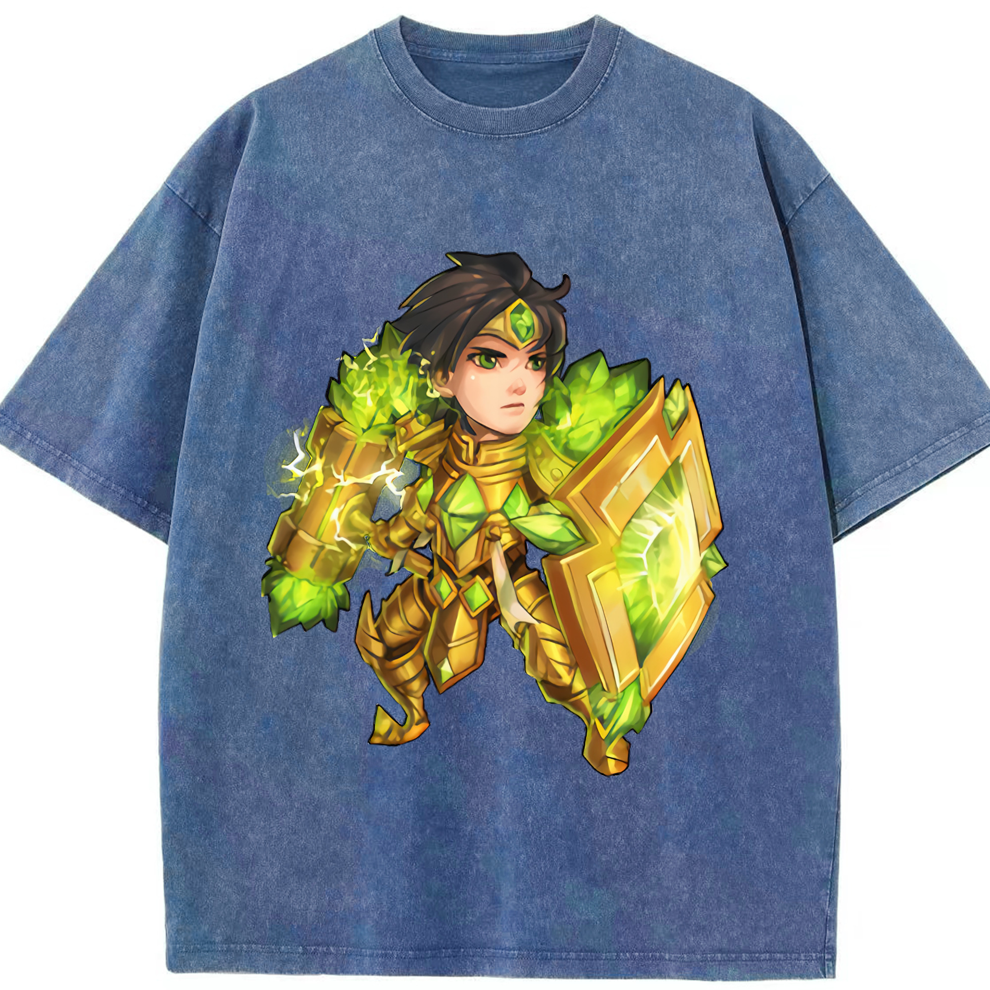 リーグ・オブ・レジェンド League of Legends LOL 綿100% ヴィンテージ風 半袖Tシャツ（フロントプリント）