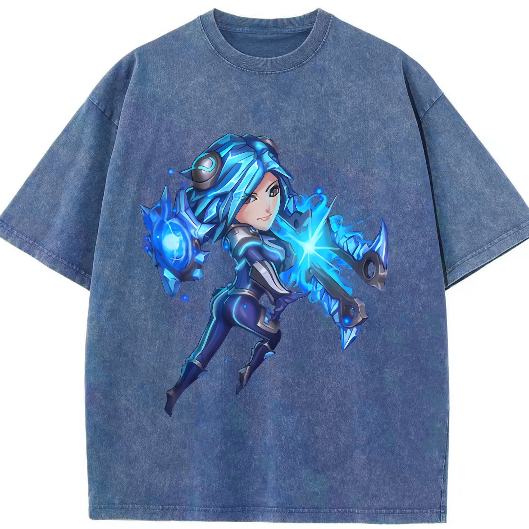 リーグ・オブ・レジェンド League of Legends LOL 綿100% ヴィンテージ風 半袖Tシャツ（フロントプリント）