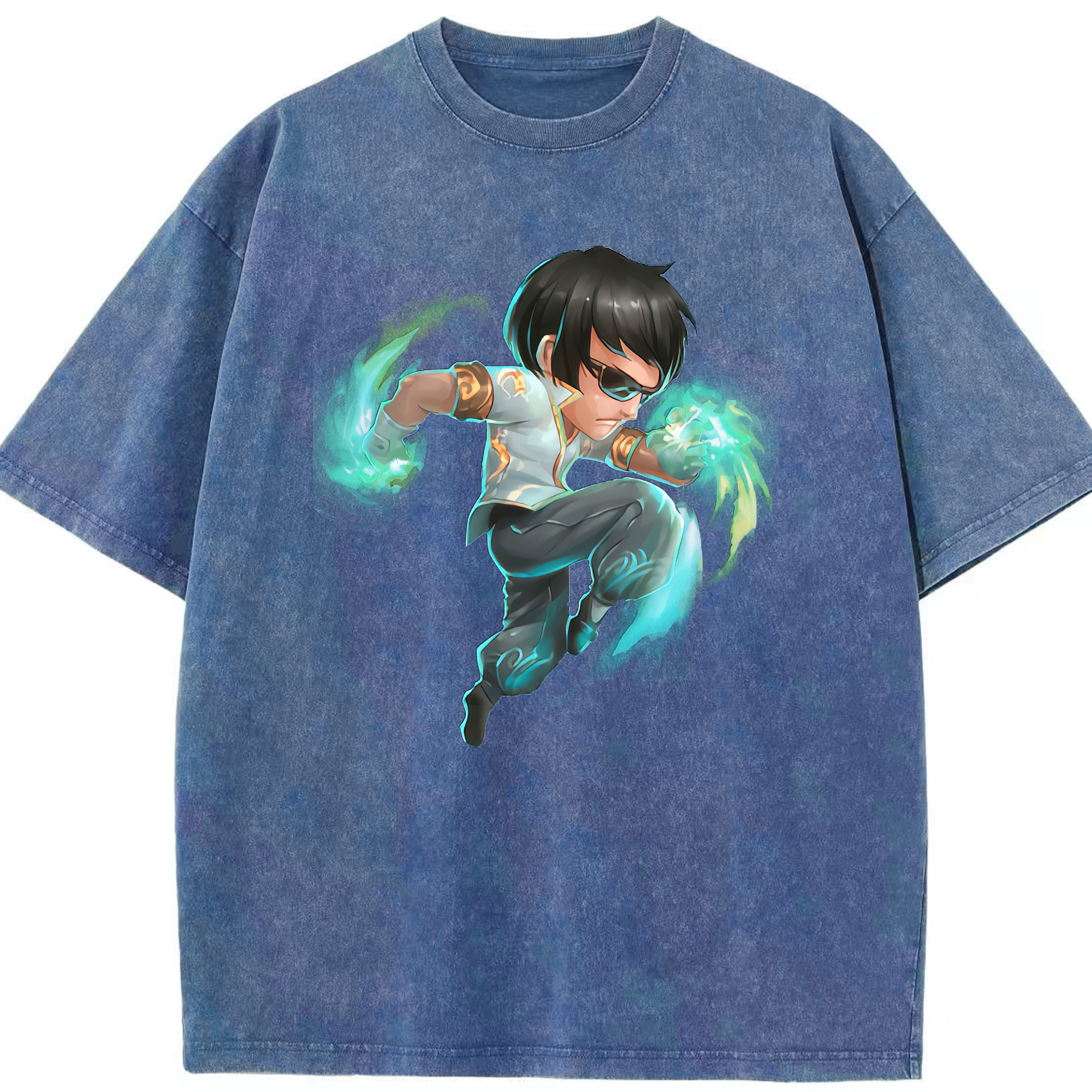 リーグ・オブ・レジェンド League of Legends LOL 綿100% ヴィンテージ風 半袖Tシャツ（フロントプリント）