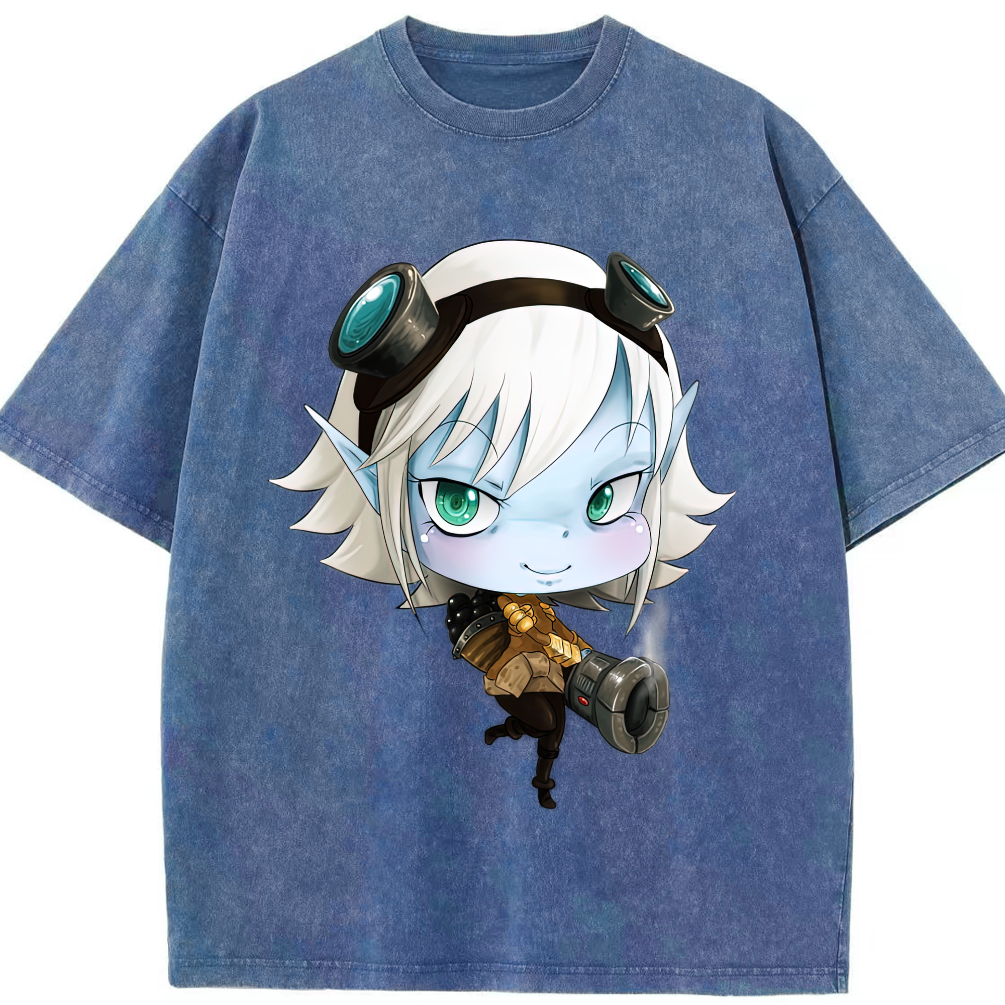 リーグ・オブ・レジェンド League of Legends LOL 綿100% ヴィンテージ風 半袖Tシャツ（フロントプリント）