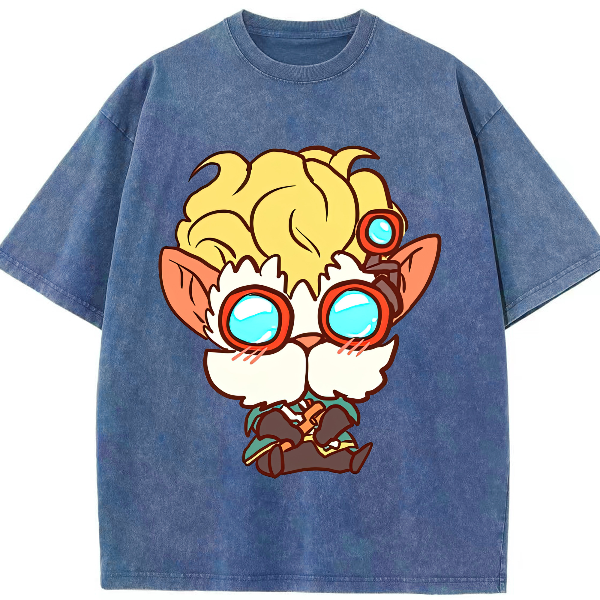 リーグ・オブ・レジェンド League of Legends LOL 綿100% ヴィンテージ風 半袖Tシャツ（フロントプリント）