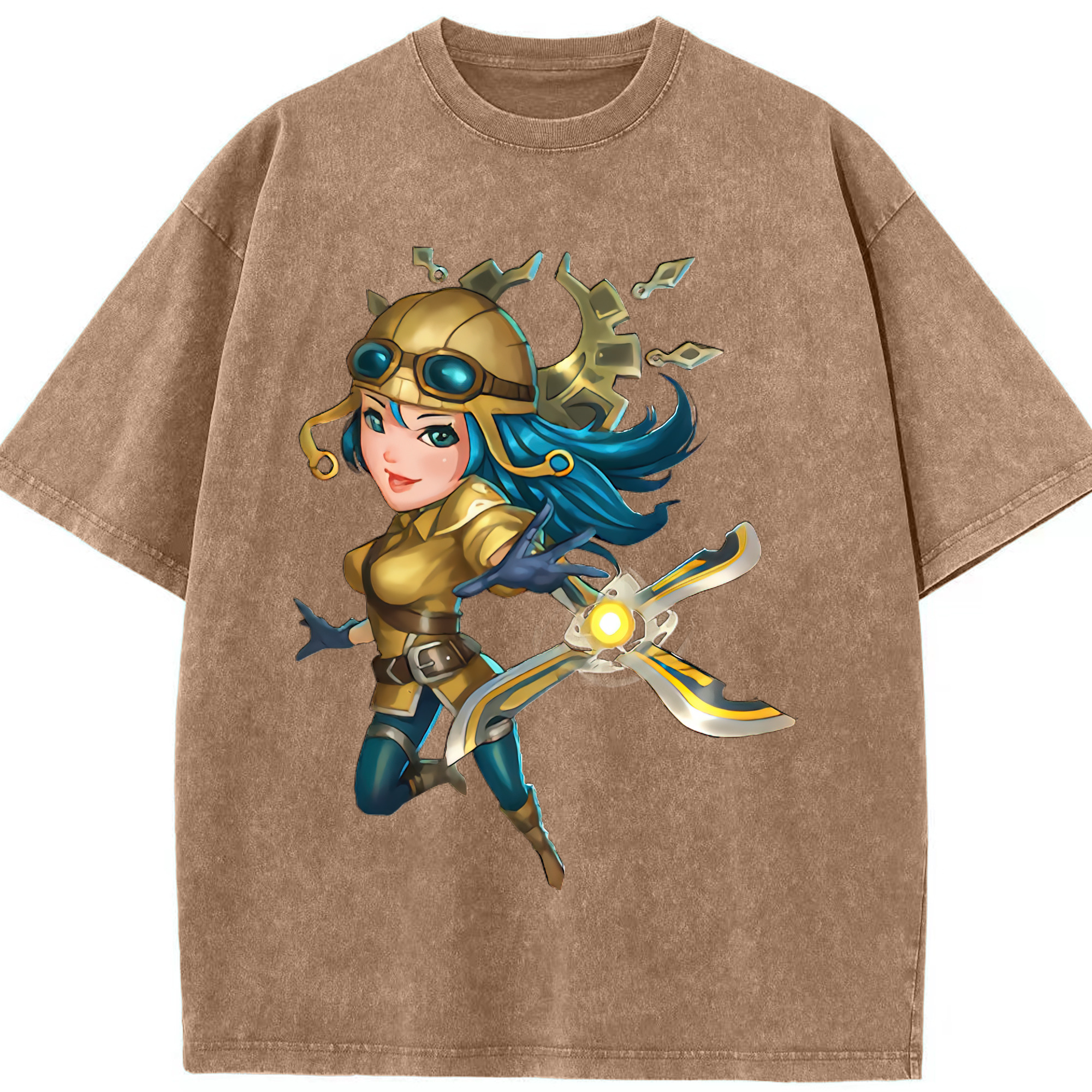 リーグ・オブ・レジェンド League of Legends LOL 綿100% ヴィンテージ風 半袖Tシャツ（フロントプリント）