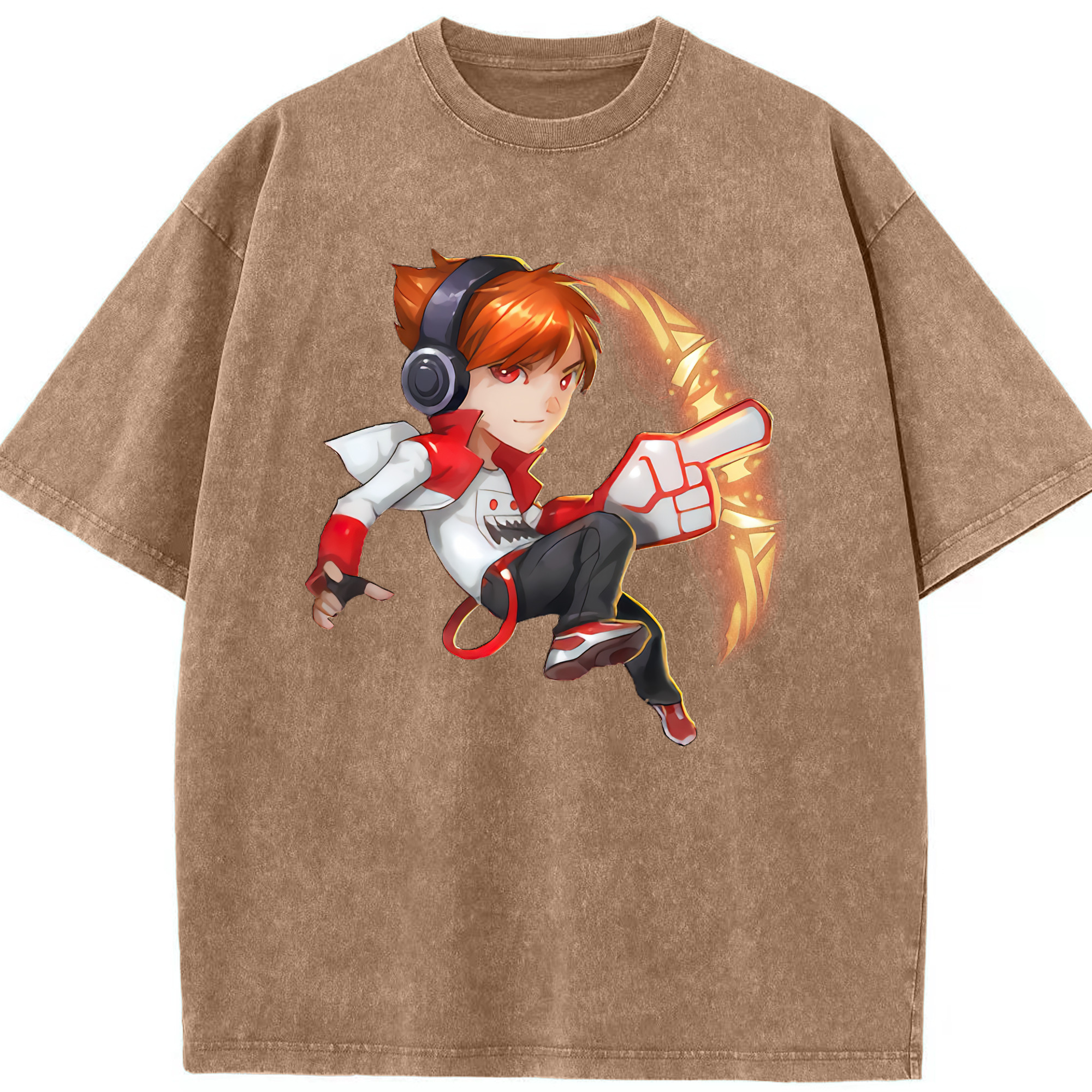 リーグ・オブ・レジェンド League of Legends LOL 綿100% ヴィンテージ風 半袖Tシャツ（フロントプリント）