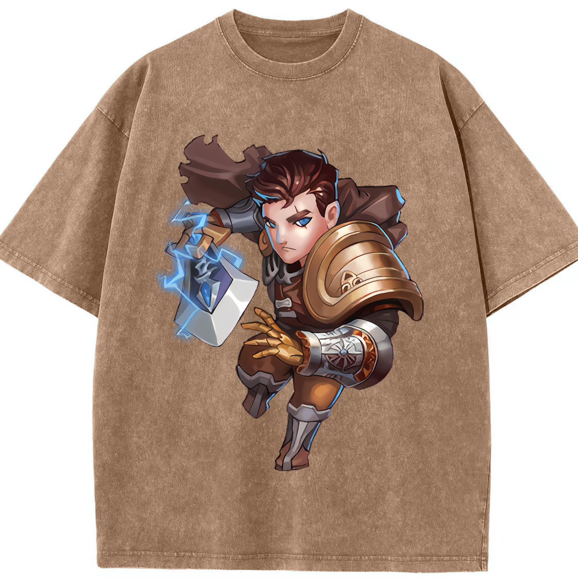 （画像用） リーグ・オブ・レジェンド League of Legends LOL 綿100% ヴィンテージ風 半袖Tシャツ（フロントプリント）