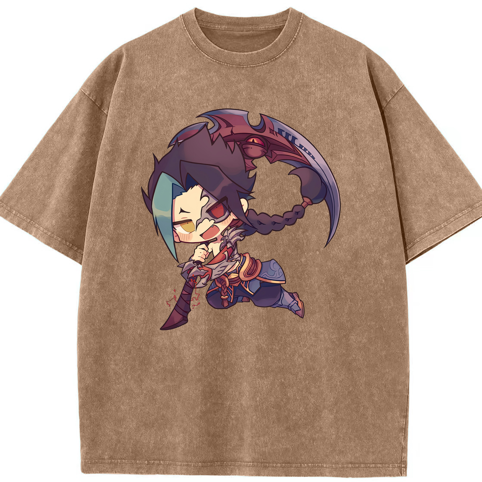 （画像用） リーグ・オブ・レジェンド League of Legends LOL 綿100% ヴィンテージ風 半袖Tシャツ（フロントプリント）