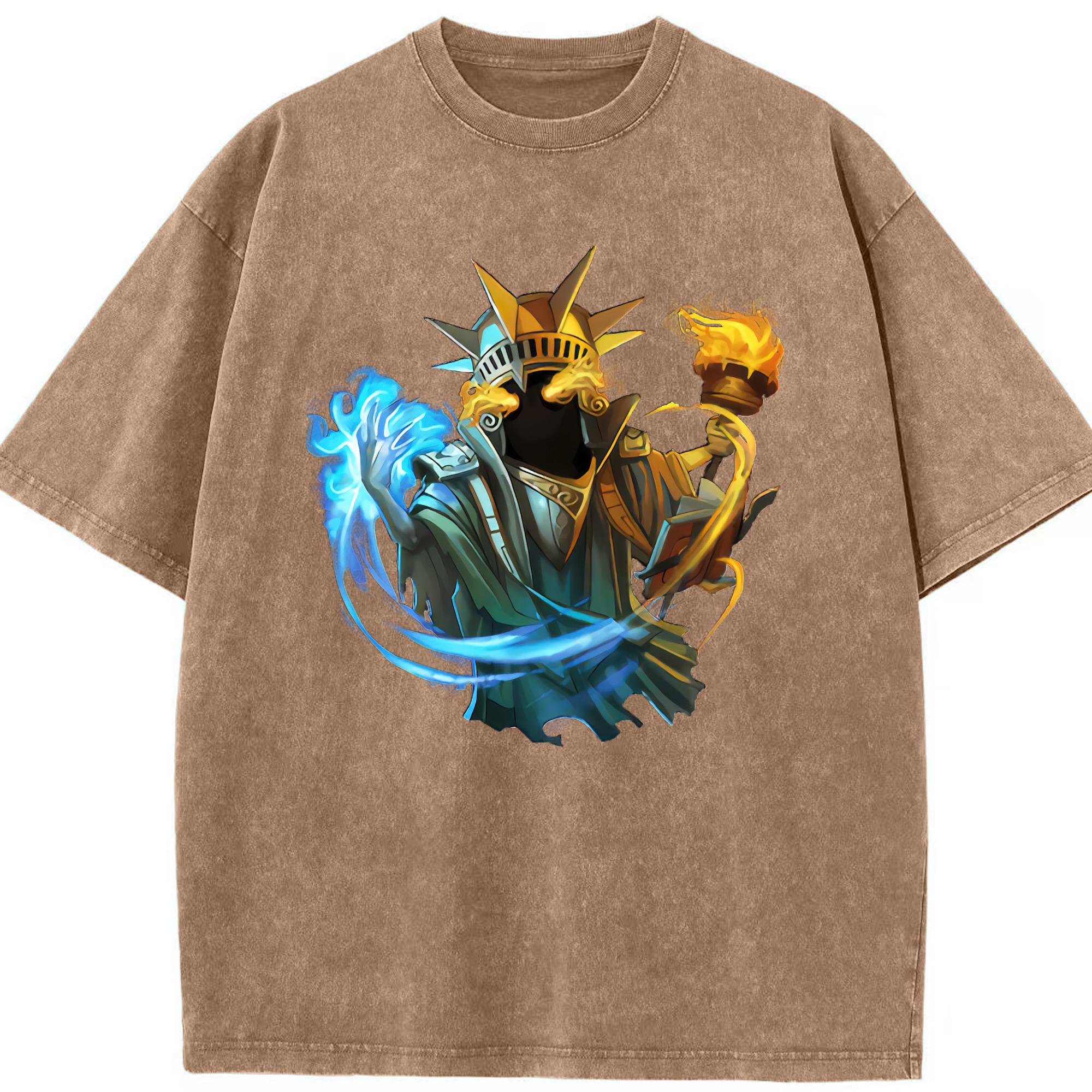 リーグ・オブ・レジェンド League of Legends LOL 綿100% ヴィンテージ風 半袖Tシャツ（フロントプリント）