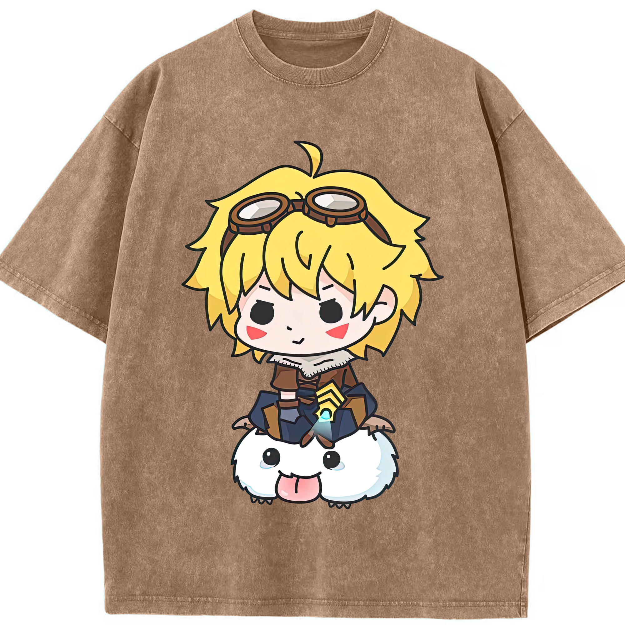 リーグ・オブ・レジェンド League of Legends LOL 綿100% ヴィンテージ風 半袖Tシャツ（フロントプリント）