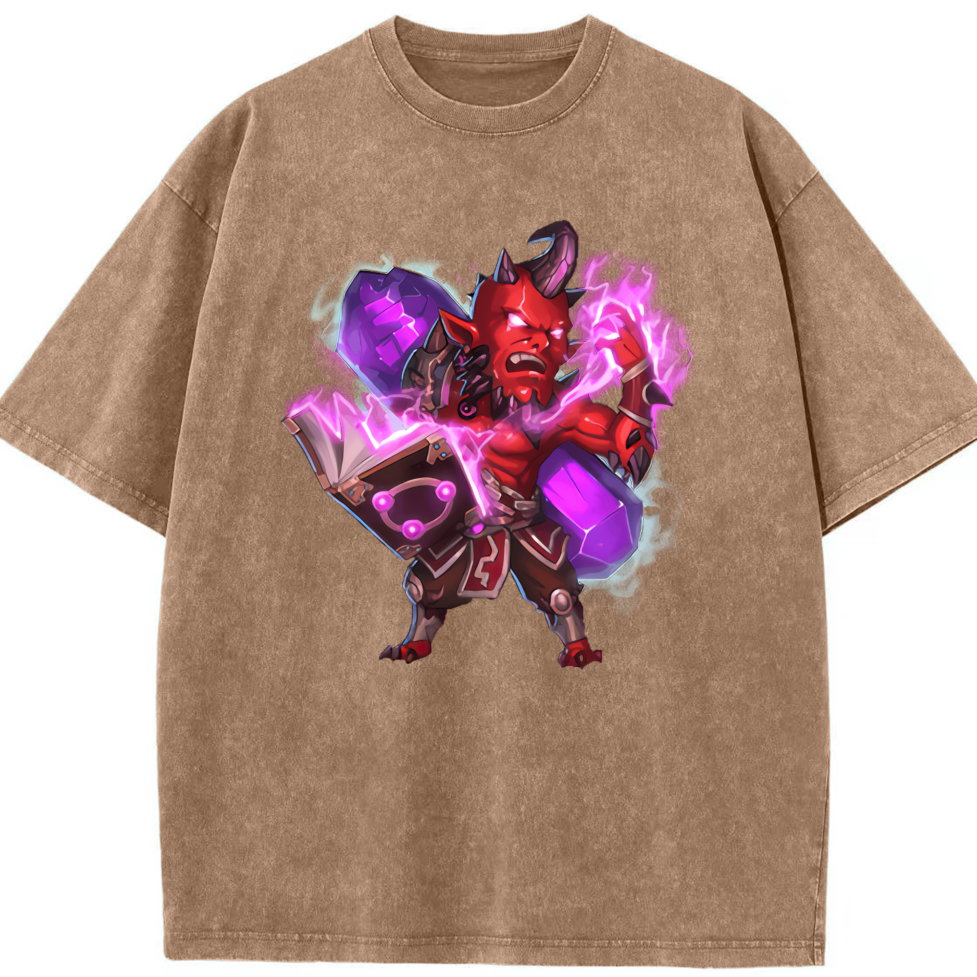 リーグ・オブ・レジェンド League of Legends LOL 綿100% ヴィンテージ風 半袖Tシャツ（フロントプリント）