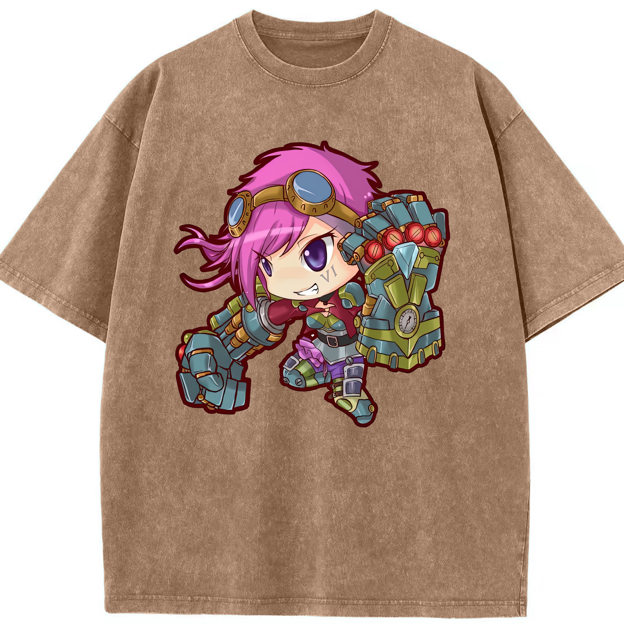 リーグ・オブ・レジェンド League of Legends LOL 綿100% ヴィンテージ風 半袖Tシャツ（フロントプリント）