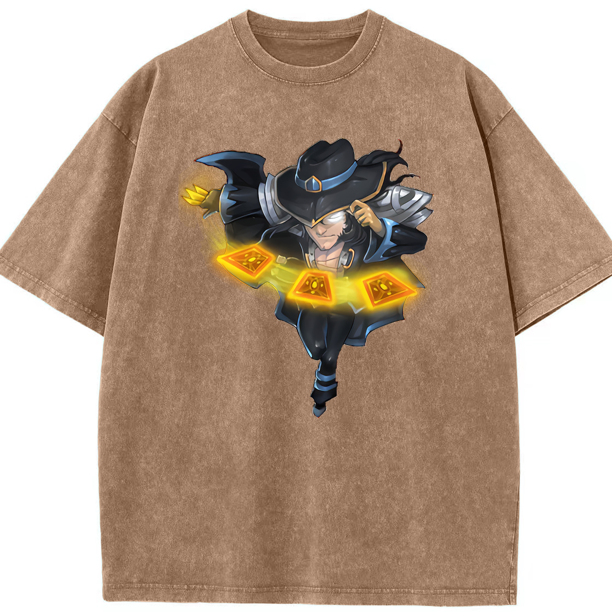 リーグ・オブ・レジェンド League of Legends LOL 綿100% ヴィンテージ風 半袖Tシャツ（フロントプリント）