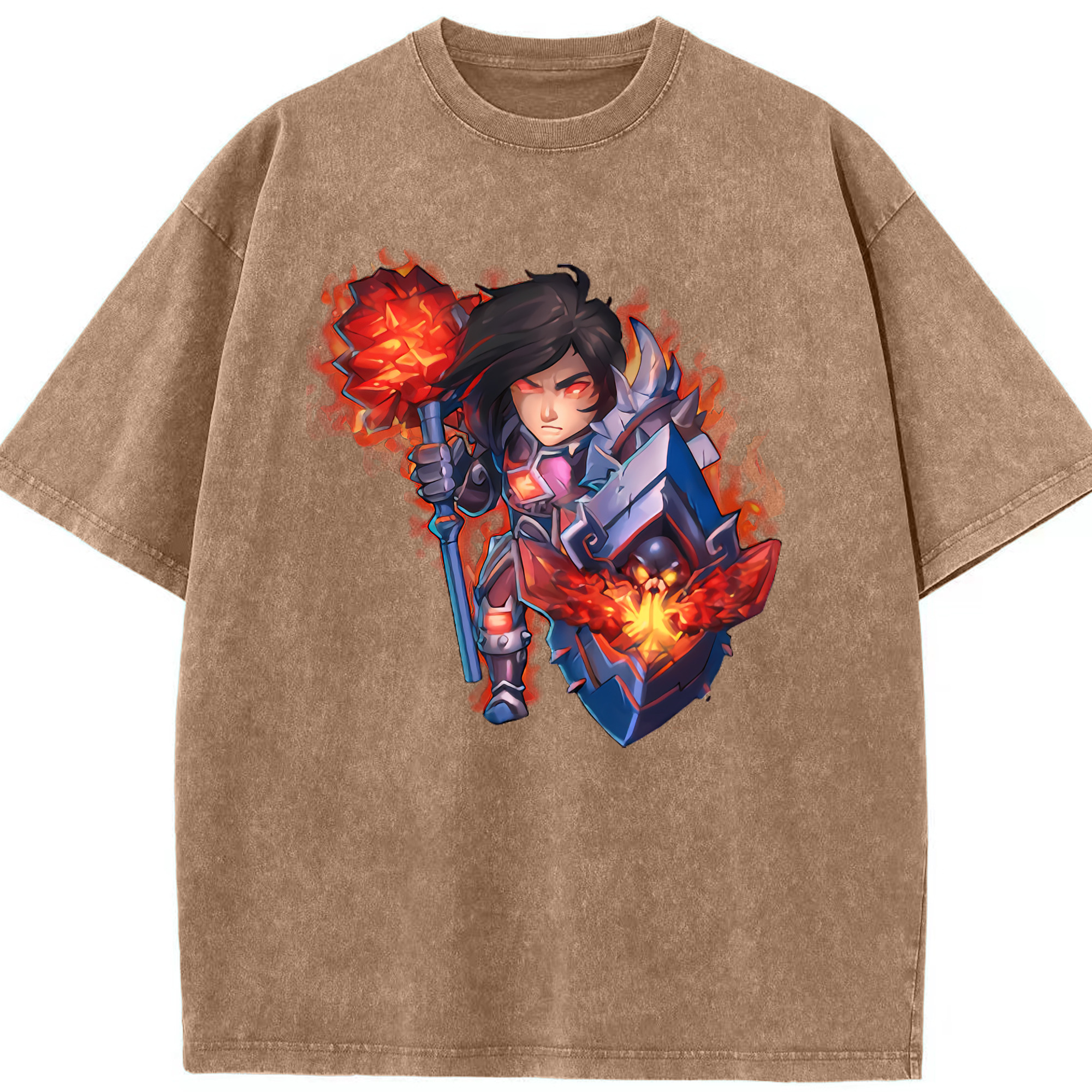 リーグ・オブ・レジェンド League of Legends LOL 綿100% ヴィンテージ風 半袖Tシャツ（フロントプリント）