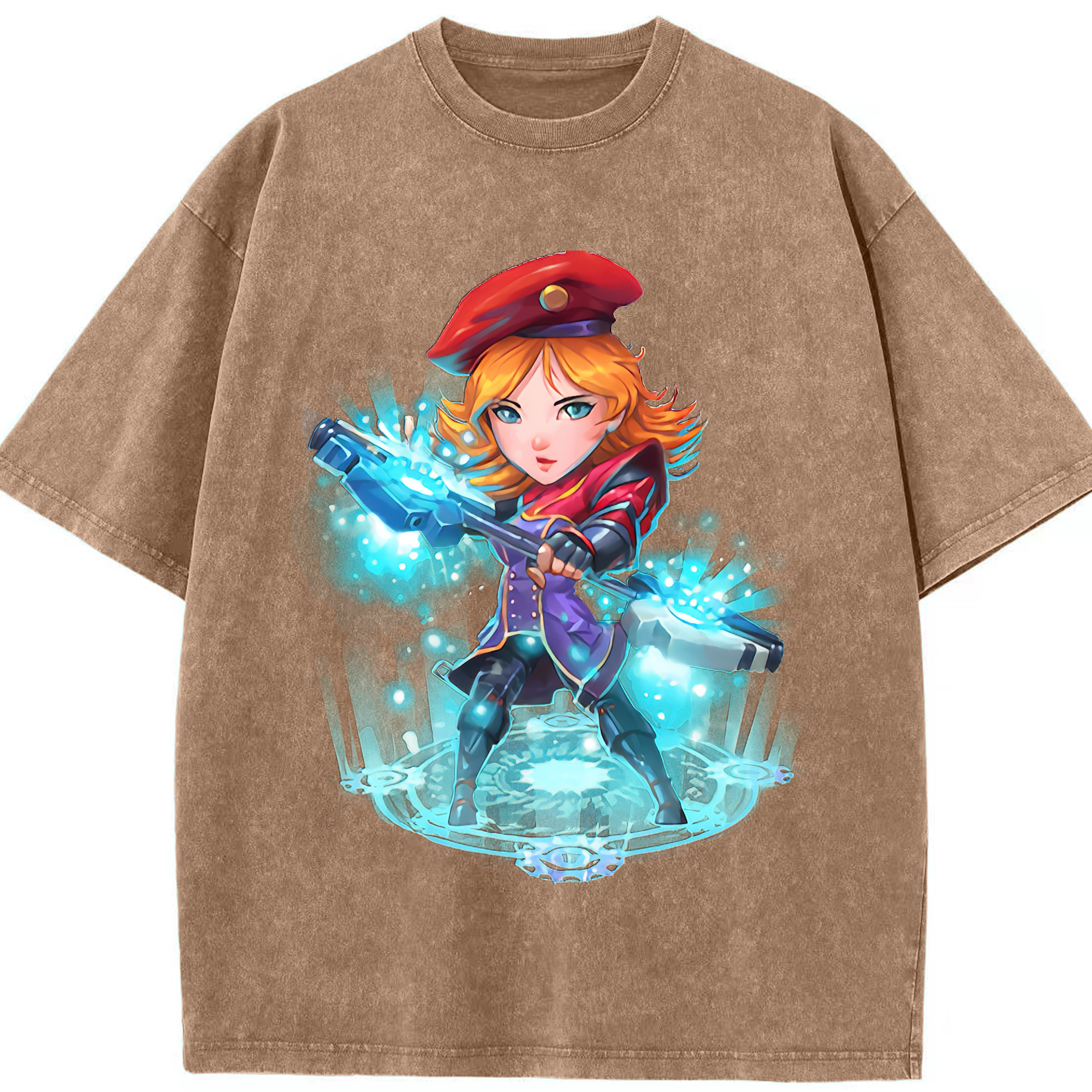 リーグ・オブ・レジェンド League of Legends LOL 綿100% ヴィンテージ風 半袖Tシャツ（フロントプリント）