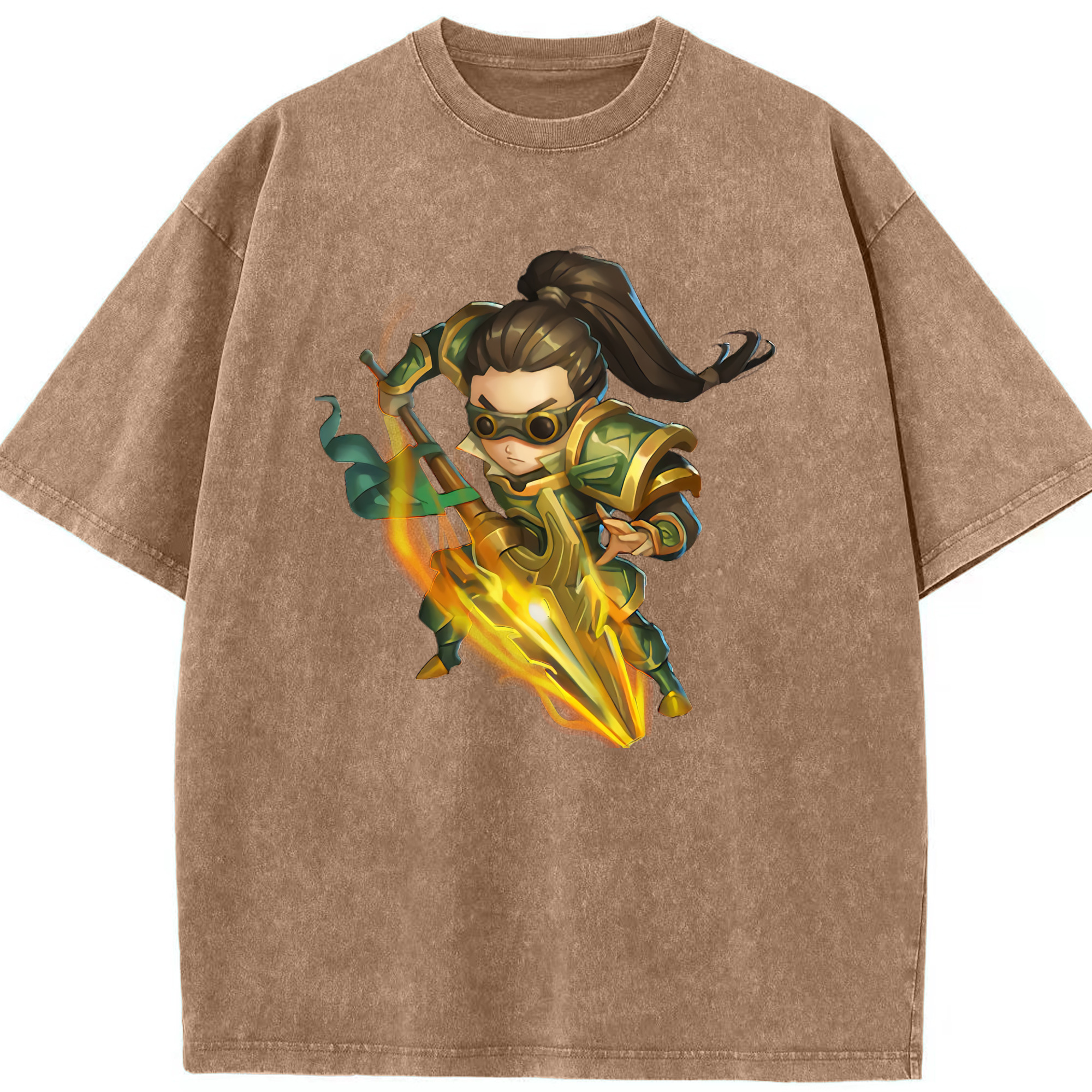 リーグ・オブ・レジェンド League of Legends LOL 綿100% ヴィンテージ風 半袖Tシャツ（フロントプリント）