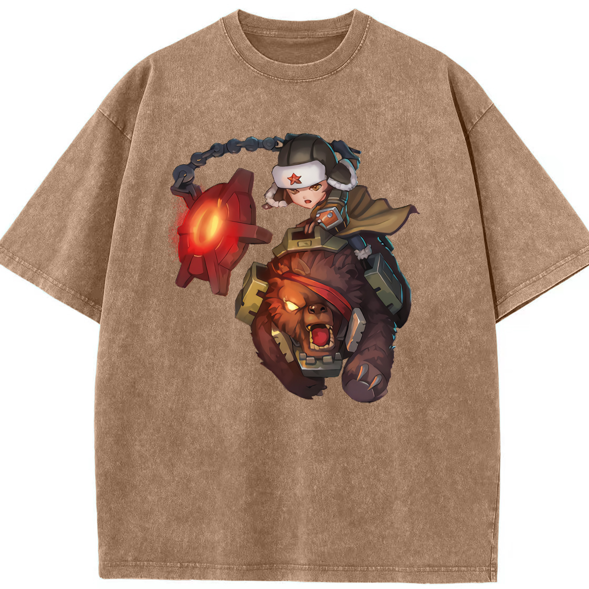 リーグ・オブ・レジェンド League of Legends LOL 綿100% ヴィンテージ風 半袖Tシャツ（フロントプリント）