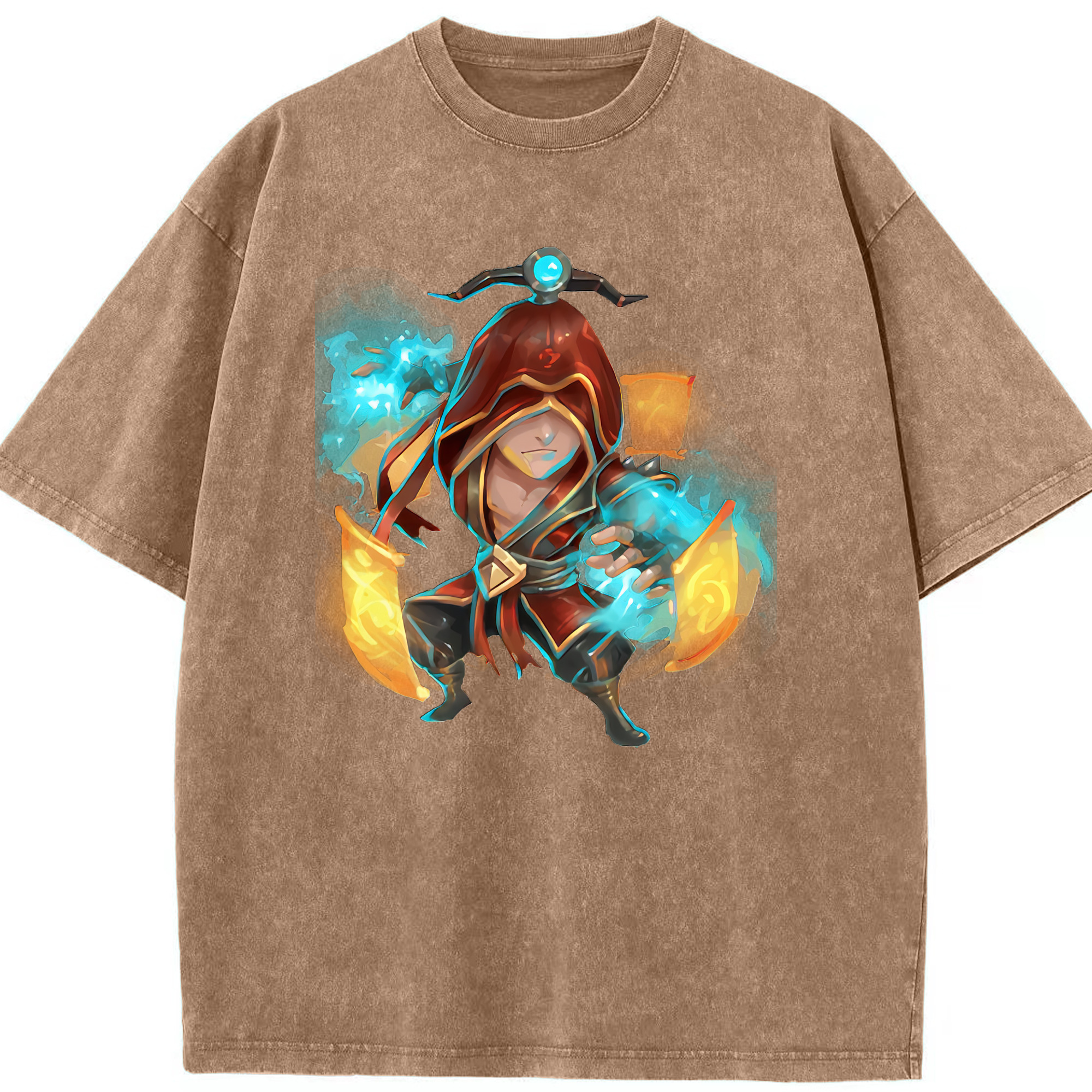 リーグ・オブ・レジェンド League of Legends LOL 綿100% ヴィンテージ風 半袖Tシャツ（フロントプリント）