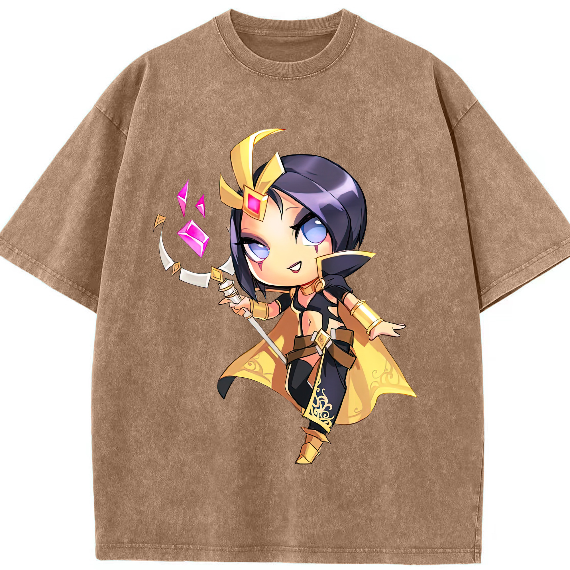 リーグ・オブ・レジェンド League of Legends LOL 綿100% ヴィンテージ風 半袖Tシャツ（フロントプリント）