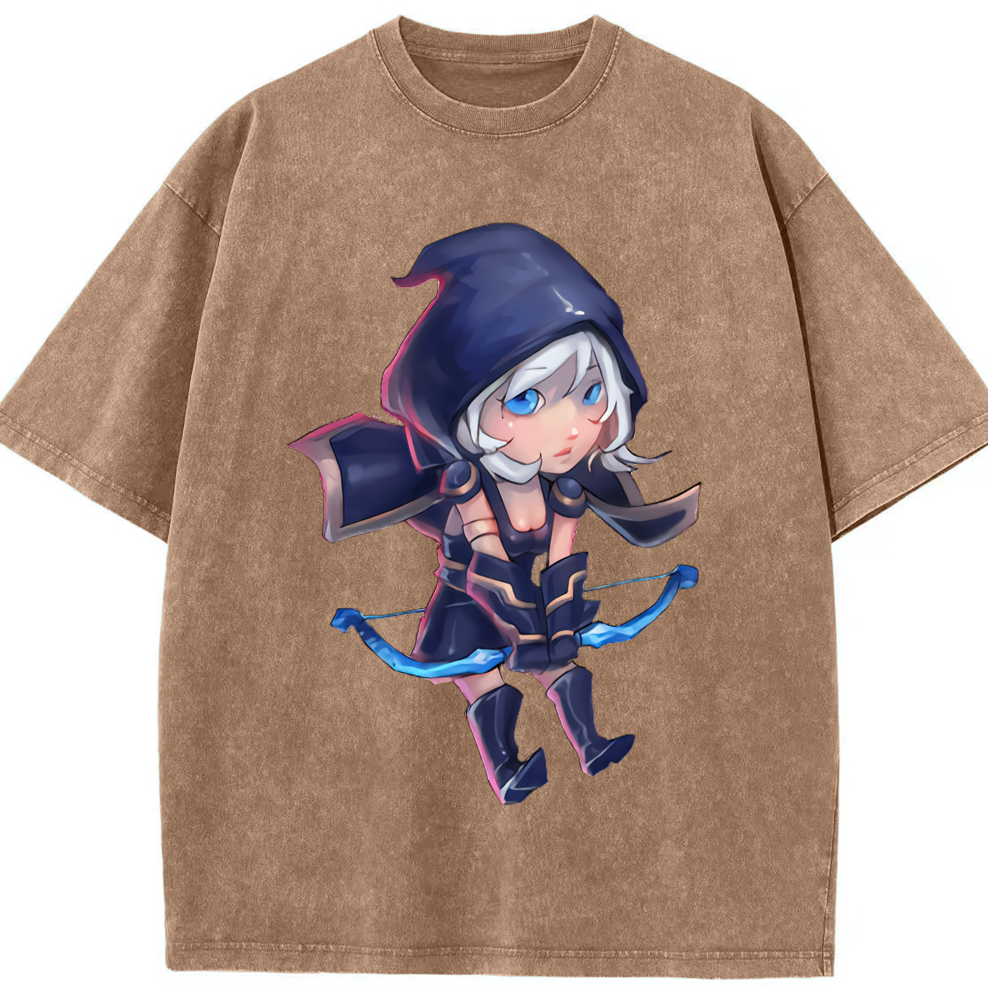 （画像用） リーグ・オブ・レジェンド League of Legends LOL 綿100% ヴィンテージ風 半袖Tシャツ（フロントプリント）