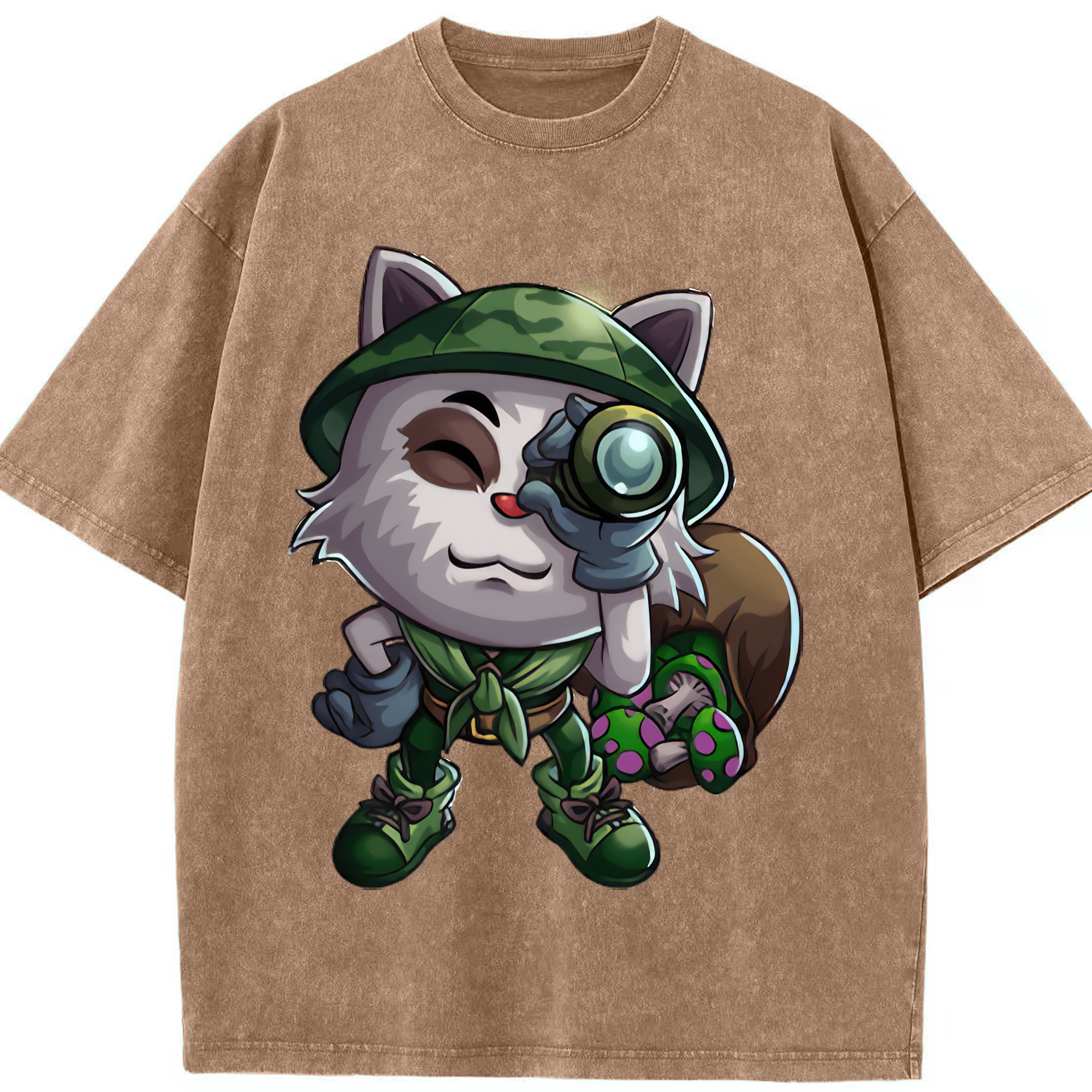 リーグ・オブ・レジェンド League of Legends LOL 綿100% ヴィンテージ風 半袖Tシャツ（フロントプリント）