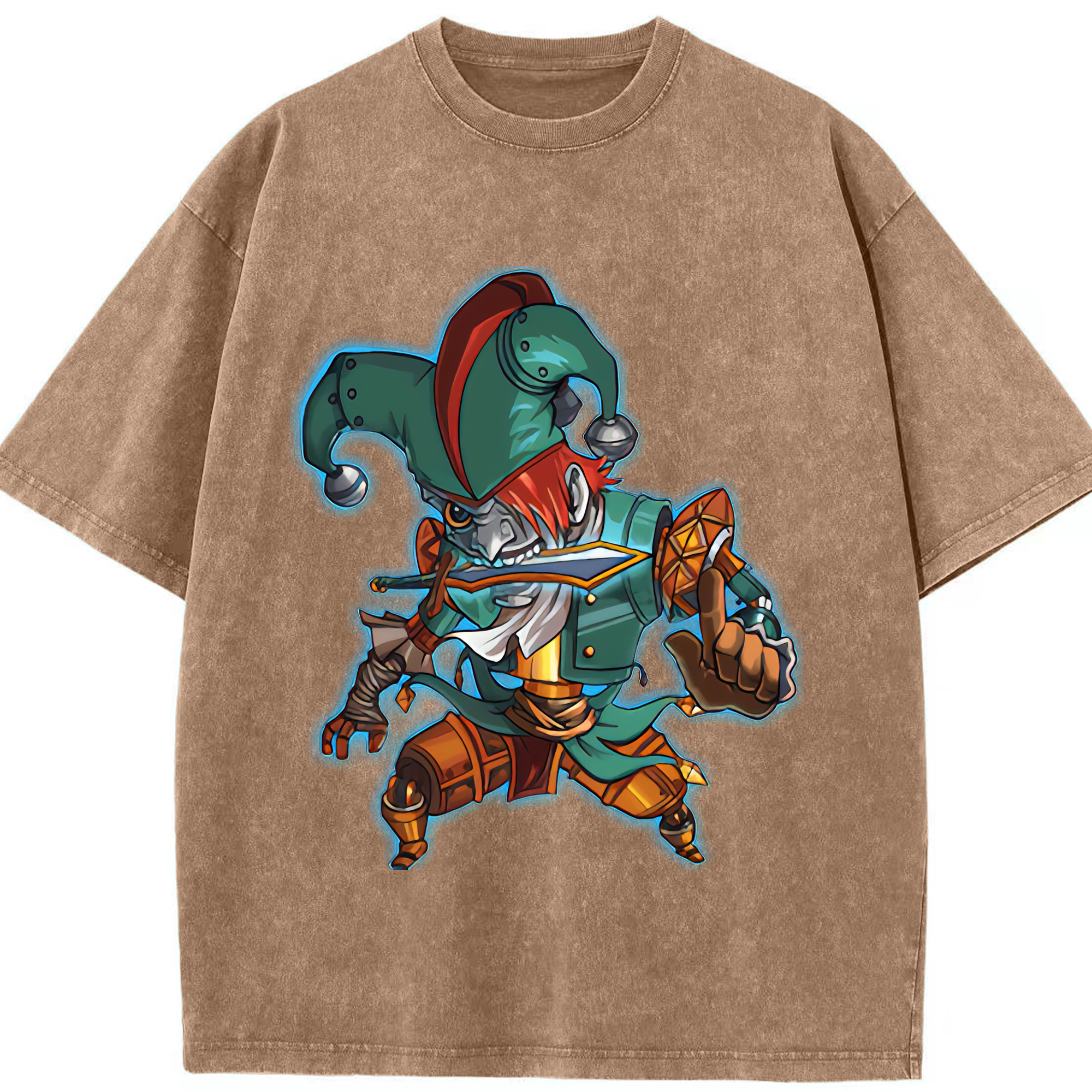 リーグ・オブ・レジェンド League of Legends LOL 綿100% ヴィンテージ風 半袖Tシャツ（フロントプリント）