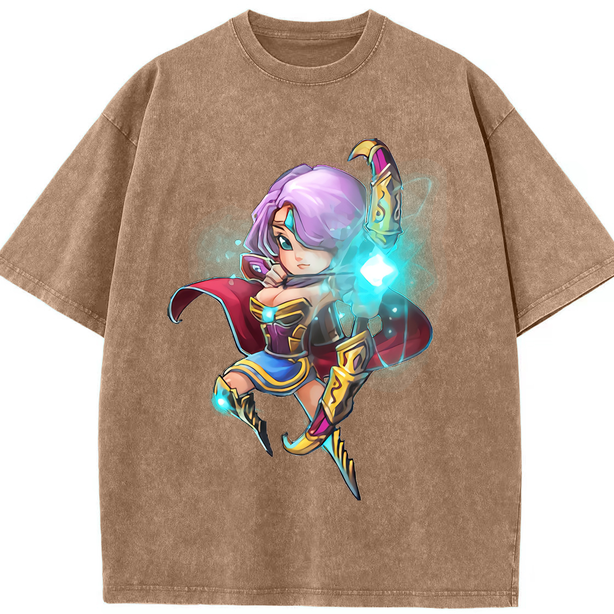 リーグ・オブ・レジェンド League of Legends LOL 綿100% ヴィンテージ風 半袖Tシャツ（フロントプリント）
