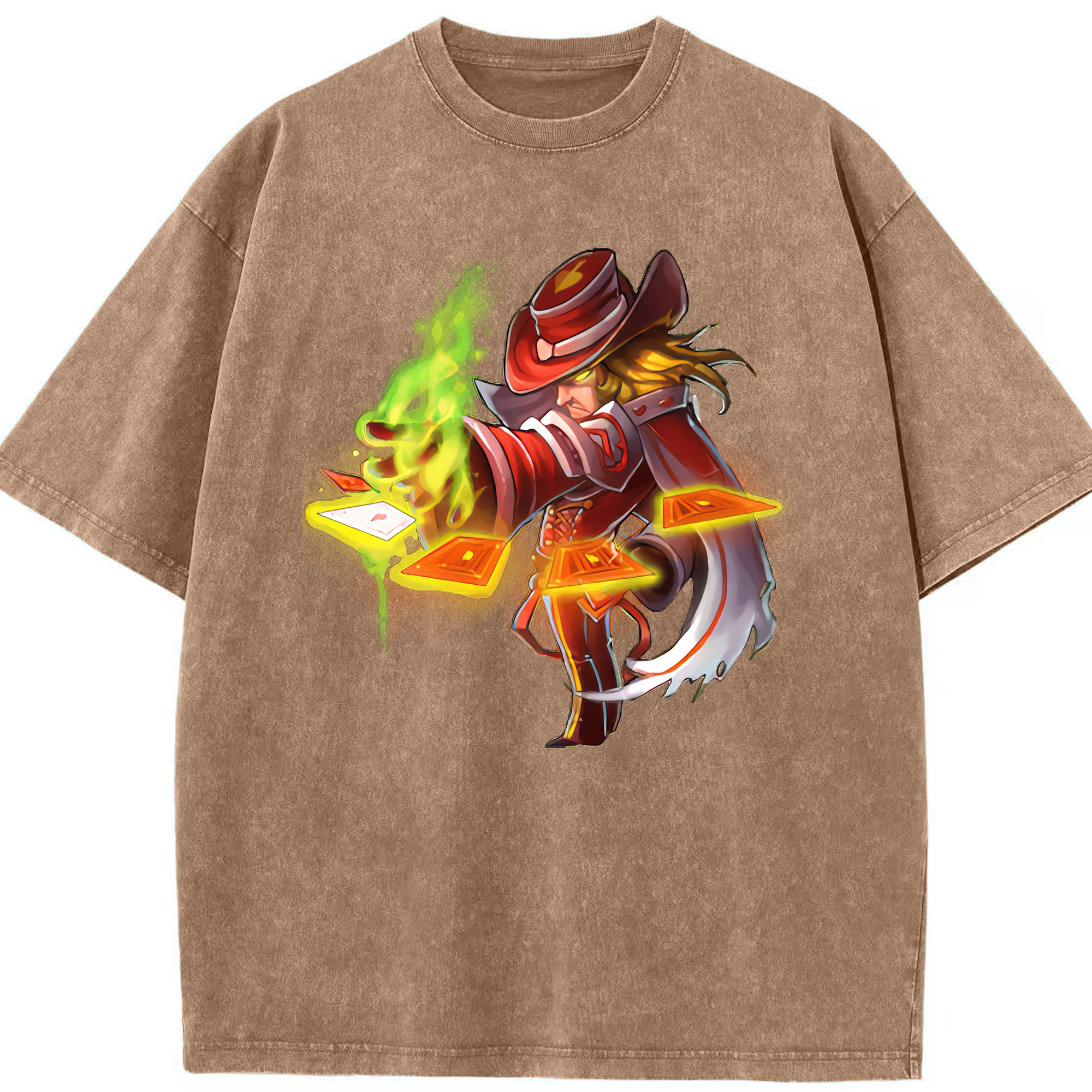 リーグ・オブ・レジェンド League of Legends LOL 綿100% ヴィンテージ風 半袖Tシャツ（フロントプリント）