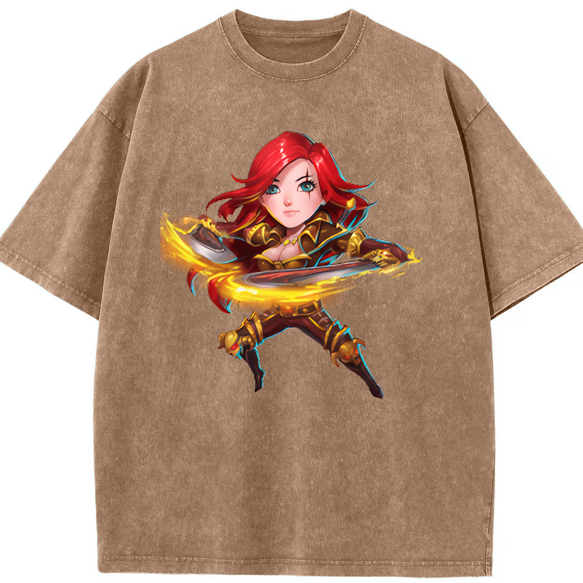 リーグ・オブ・レジェンド League of Legends LOL 綿100% ヴィンテージ風 半袖Tシャツ（フロントプリント）