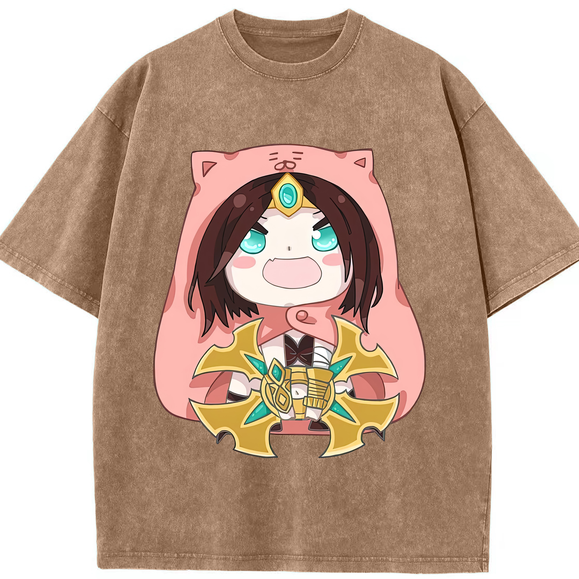 リーグ・オブ・レジェンド League of Legends LOL 綿100% ヴィンテージ風 半袖Tシャツ（フロントプリント）