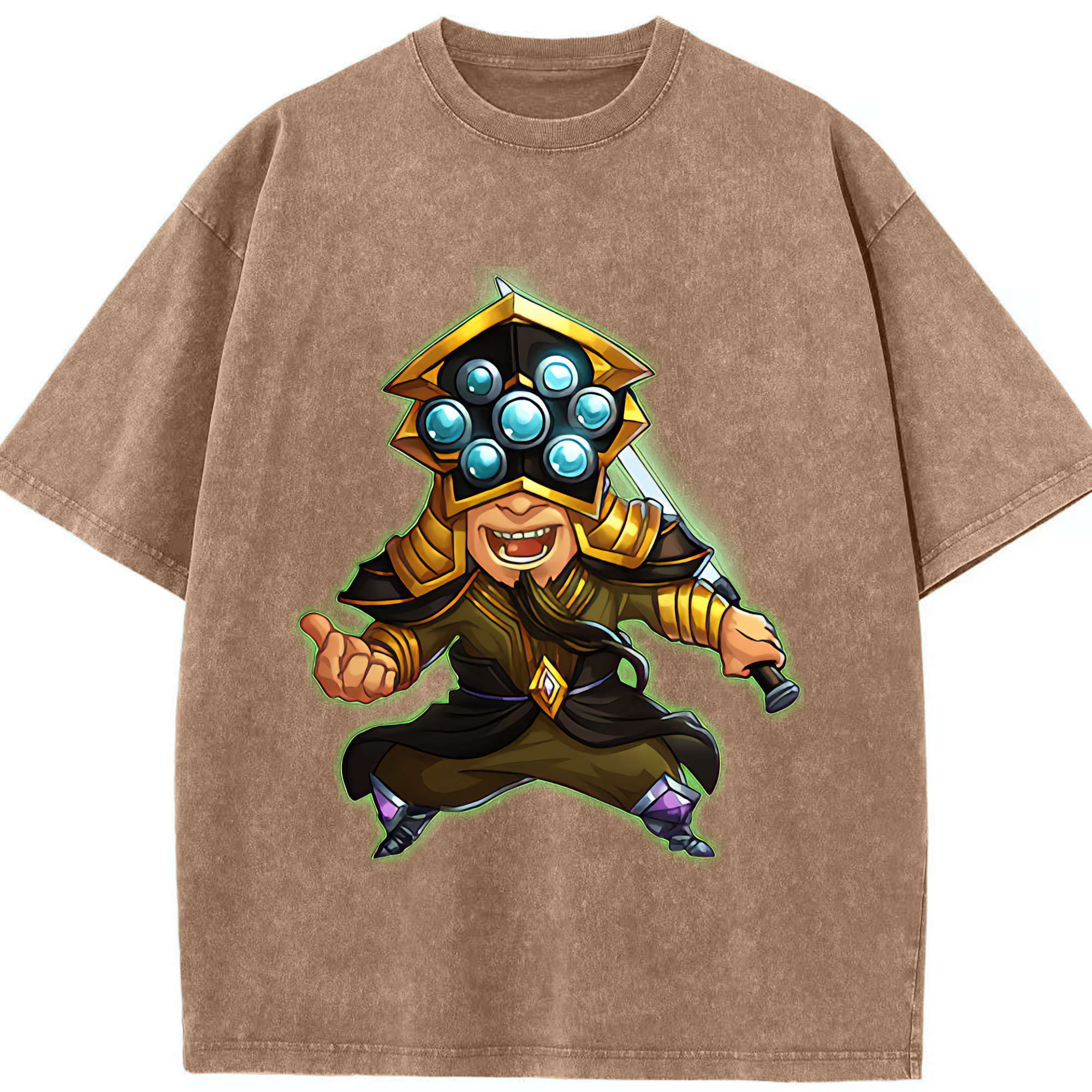 リーグ・オブ・レジェンド League of Legends LOL 綿100% ヴィンテージ風 半袖Tシャツ（フロントプリント）