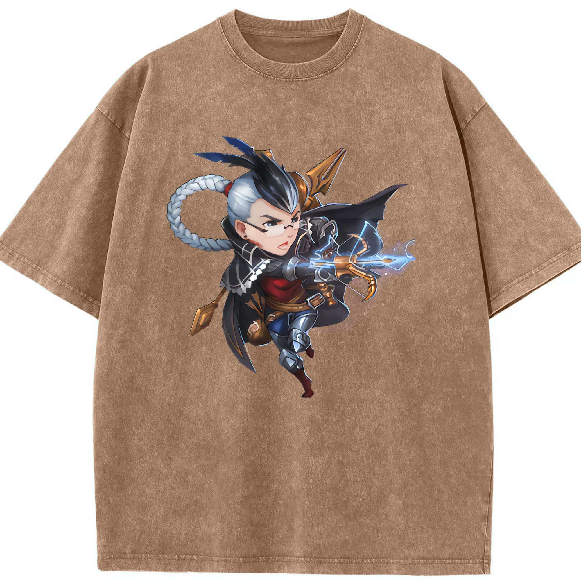 リーグ・オブ・レジェンド League of Legends LOL 綿100% ヴィンテージ風 半袖Tシャツ（フロントプリント）