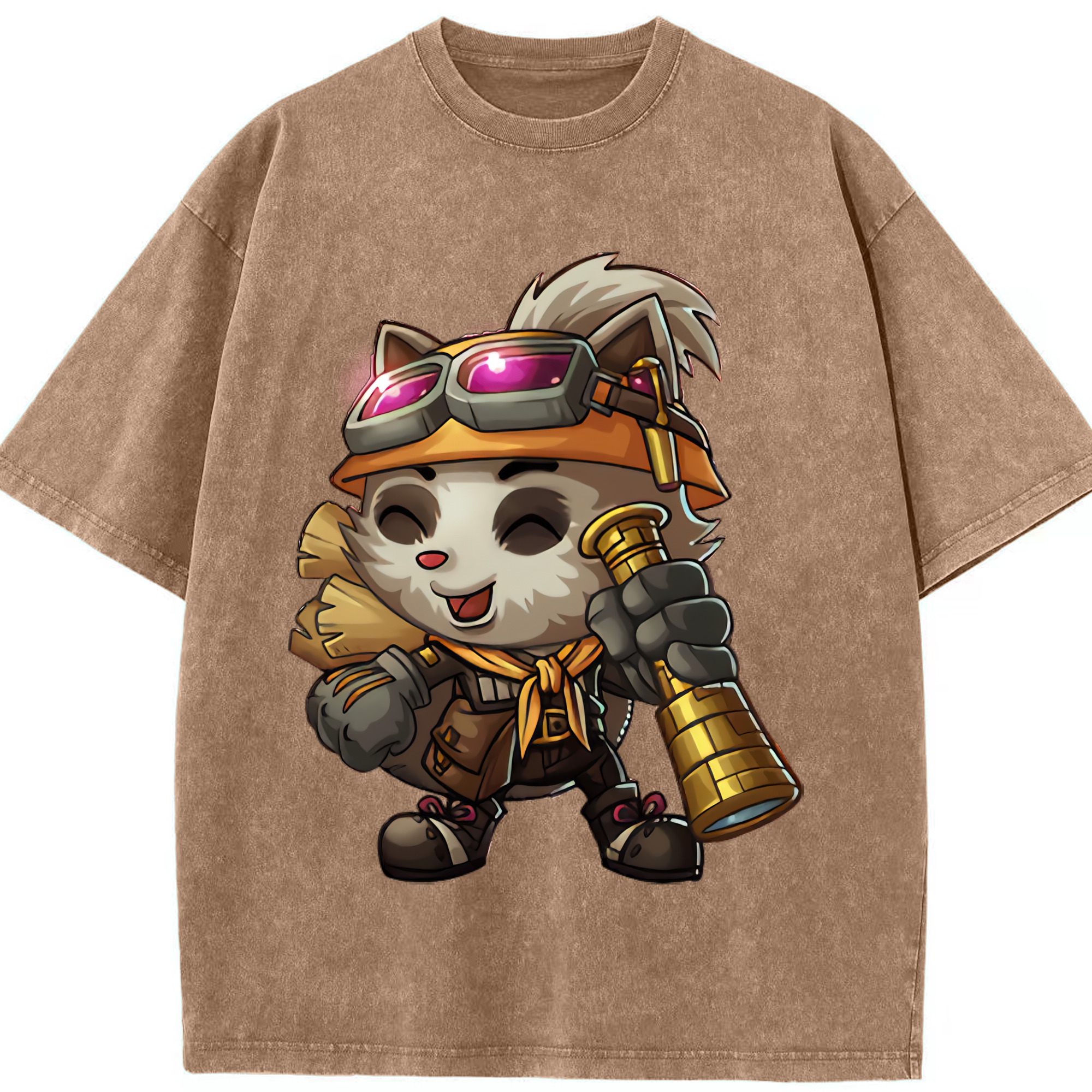 リーグ・オブ・レジェンド League of Legends LOL 綿100% ヴィンテージ風 半袖Tシャツ（フロントプリント）