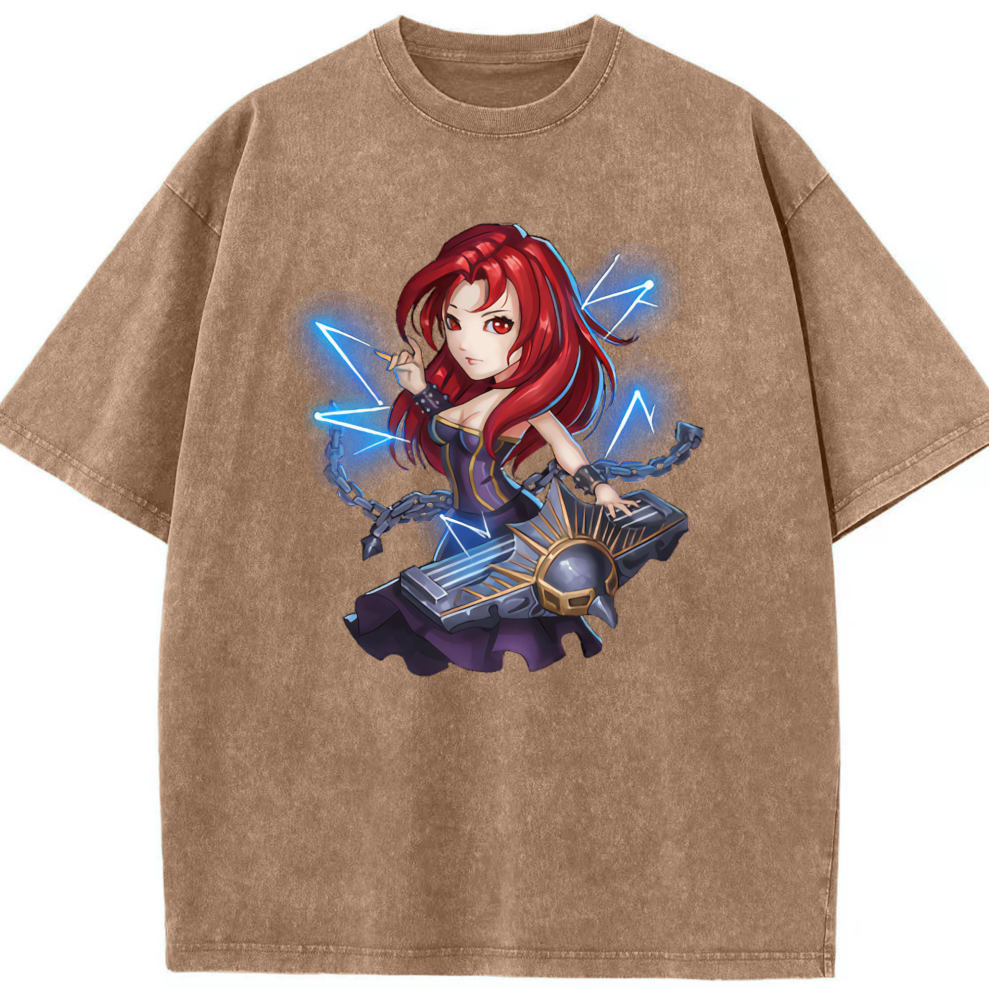 リーグ・オブ・レジェンド League of Legends LOL 綿100% ヴィンテージ風 半袖Tシャツ（フロントプリント）