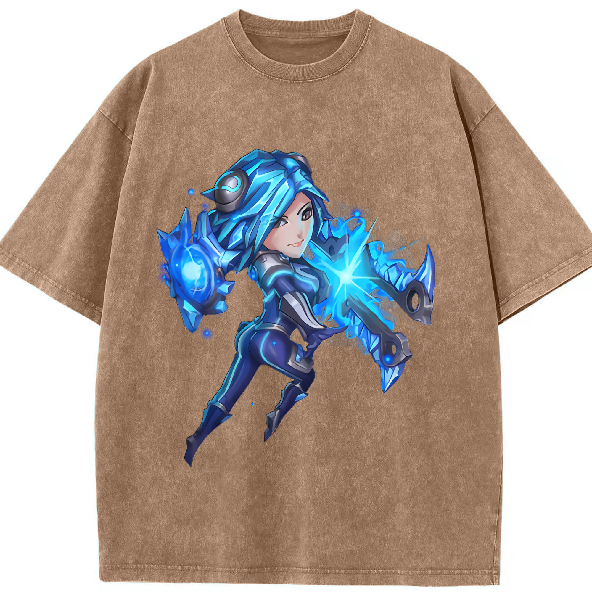 リーグ・オブ・レジェンド League of Legends LOL 綿100% ヴィンテージ風 半袖Tシャツ（フロントプリント）