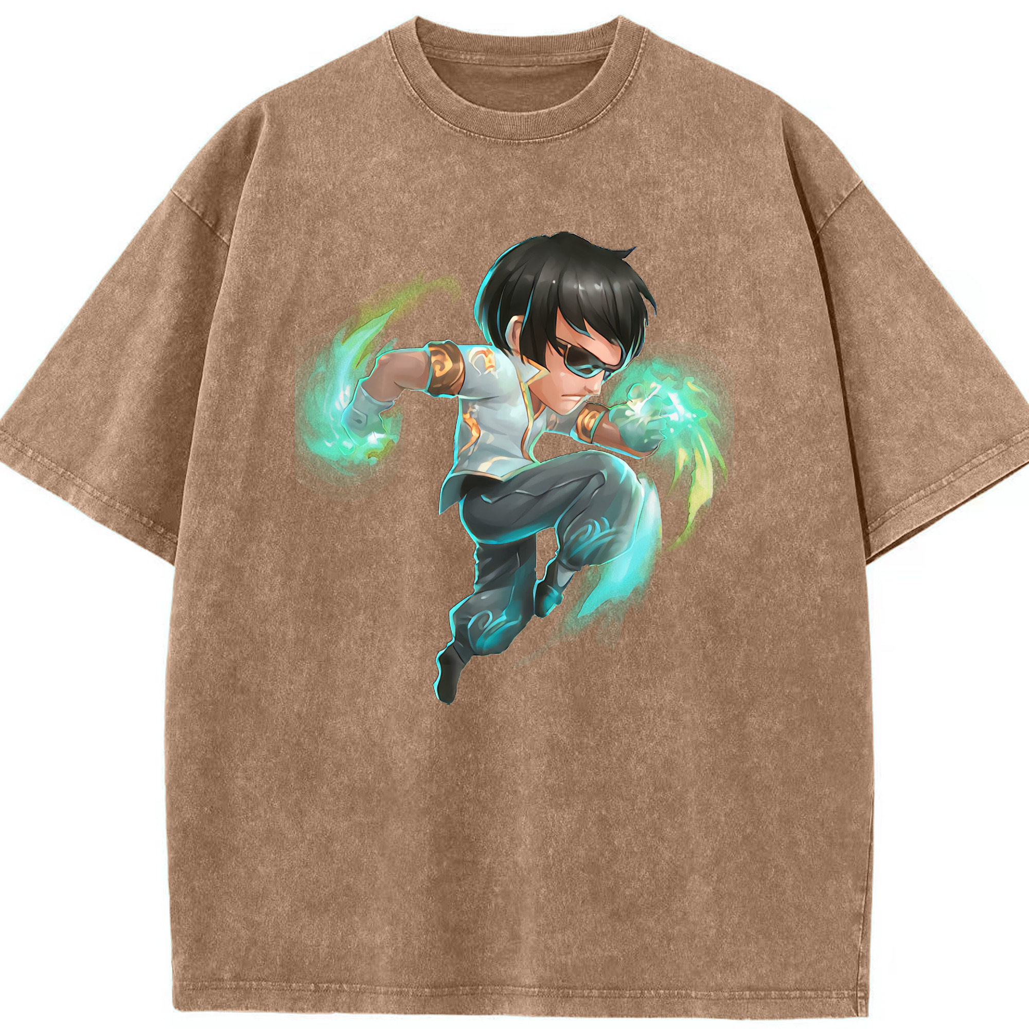 リーグ・オブ・レジェンド League of Legends LOL 綿100% ヴィンテージ風 半袖Tシャツ（フロントプリント）
