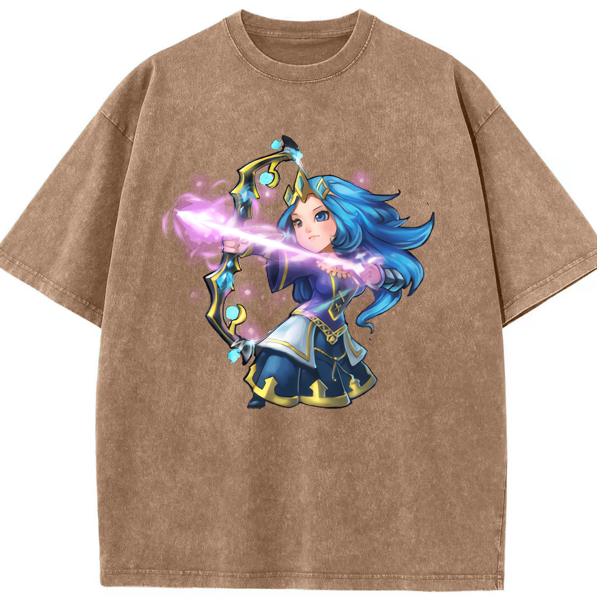 リーグ・オブ・レジェンド League of Legends LOL 綿100% ヴィンテージ風 半袖Tシャツ（フロントプリント）