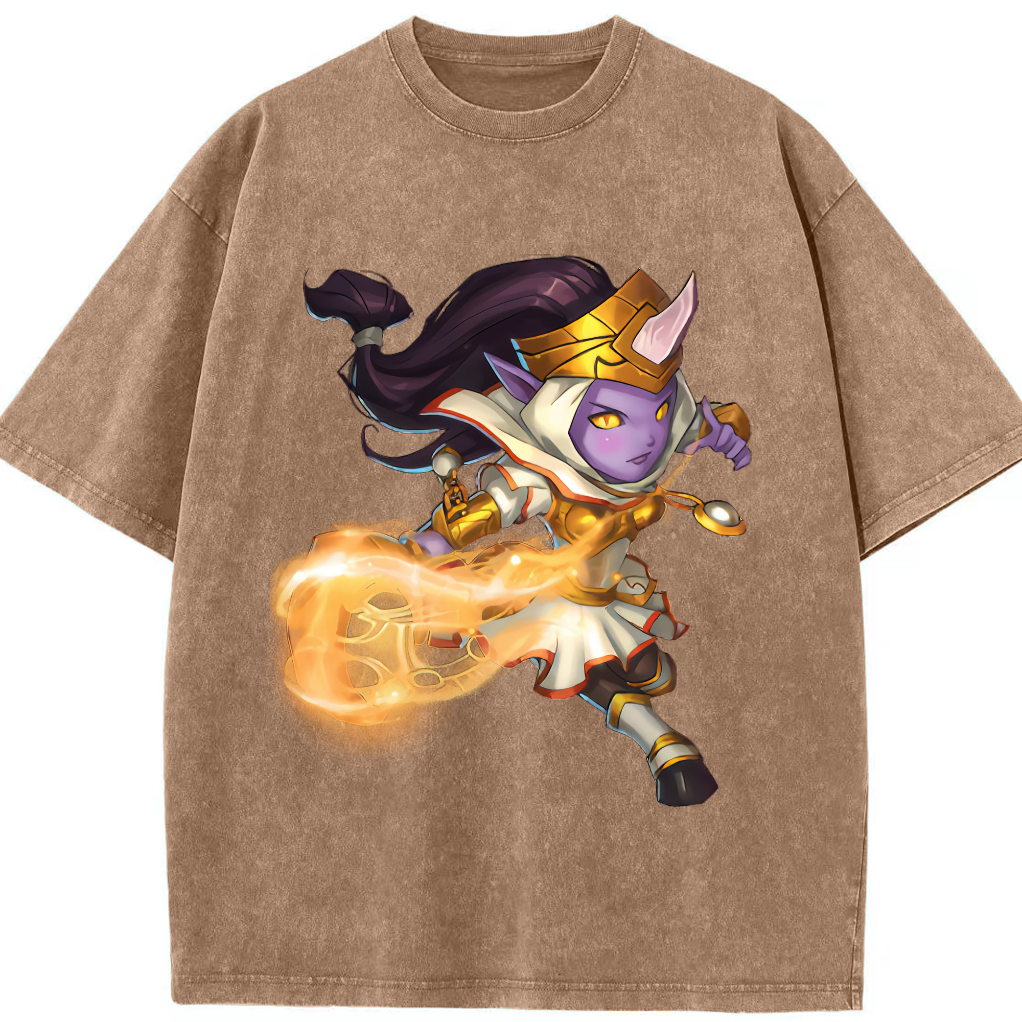 リーグ・オブ・レジェンド League of Legends LOL 綿100% ヴィンテージ風 半袖Tシャツ（フロントプリント）