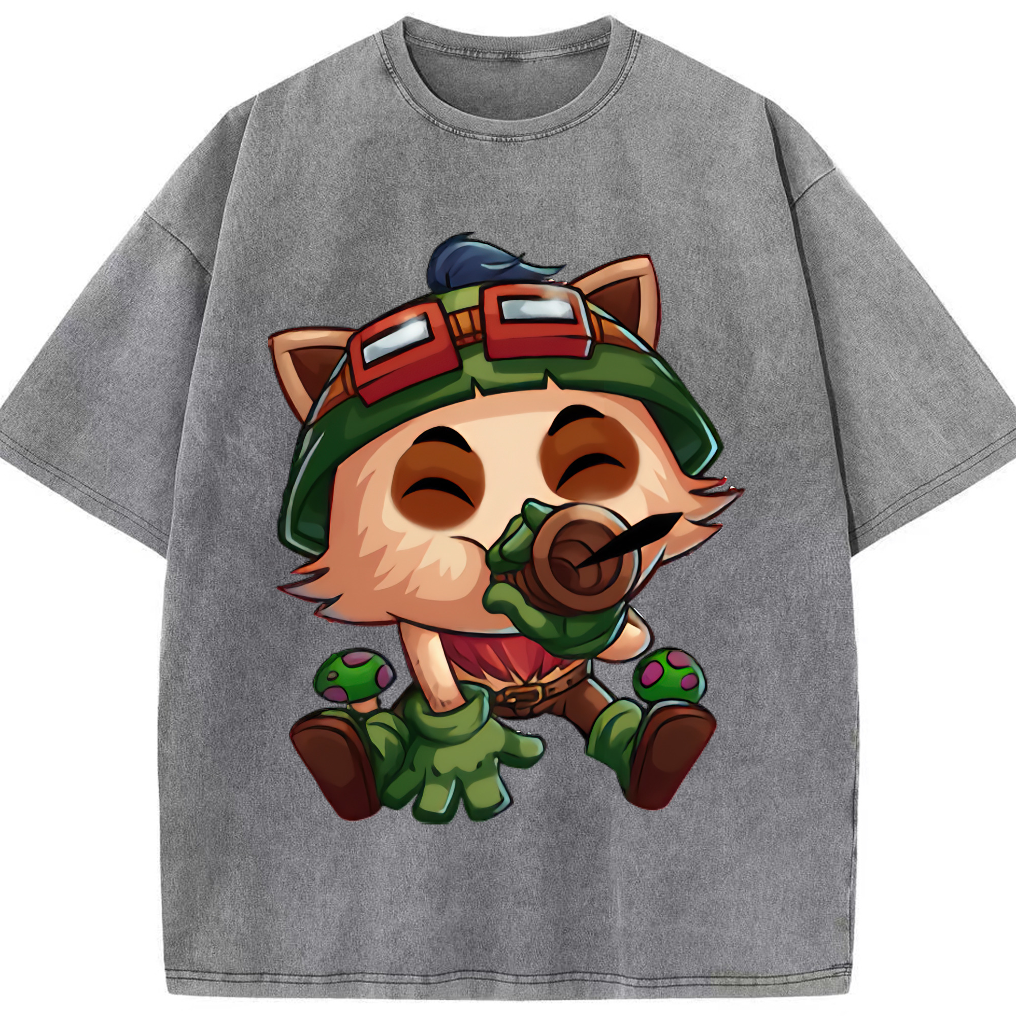 （画像用） リーグ・オブ・レジェンド League of Legends LOL 綿100% ヴィンテージ風 半袖Tシャツ（フロントプリント）