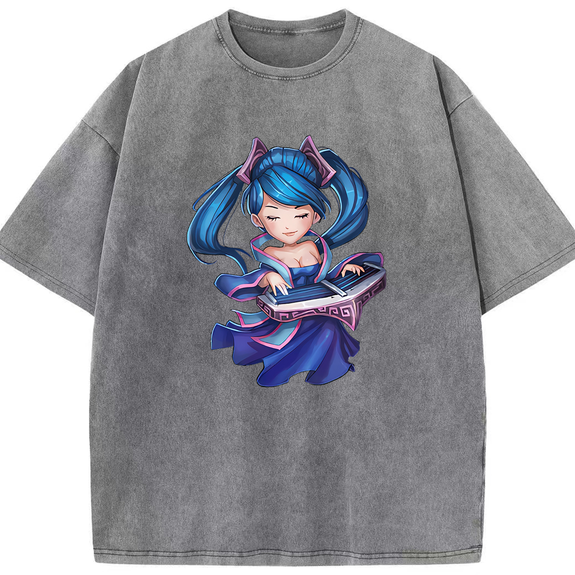 （画像用） リーグ・オブ・レジェンド League of Legends LOL 綿100% ヴィンテージ風 半袖Tシャツ（フロントプリント）