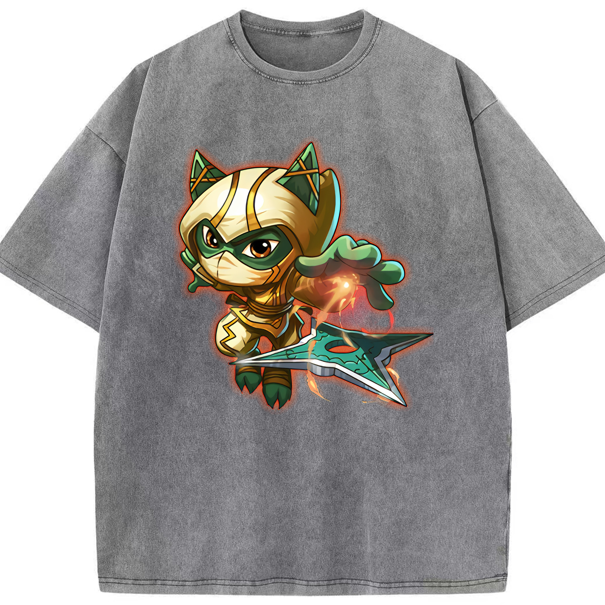 リーグ・オブ・レジェンド League of Legends LOL 綿100% ヴィンテージ風 半袖Tシャツ（フロントプリント）