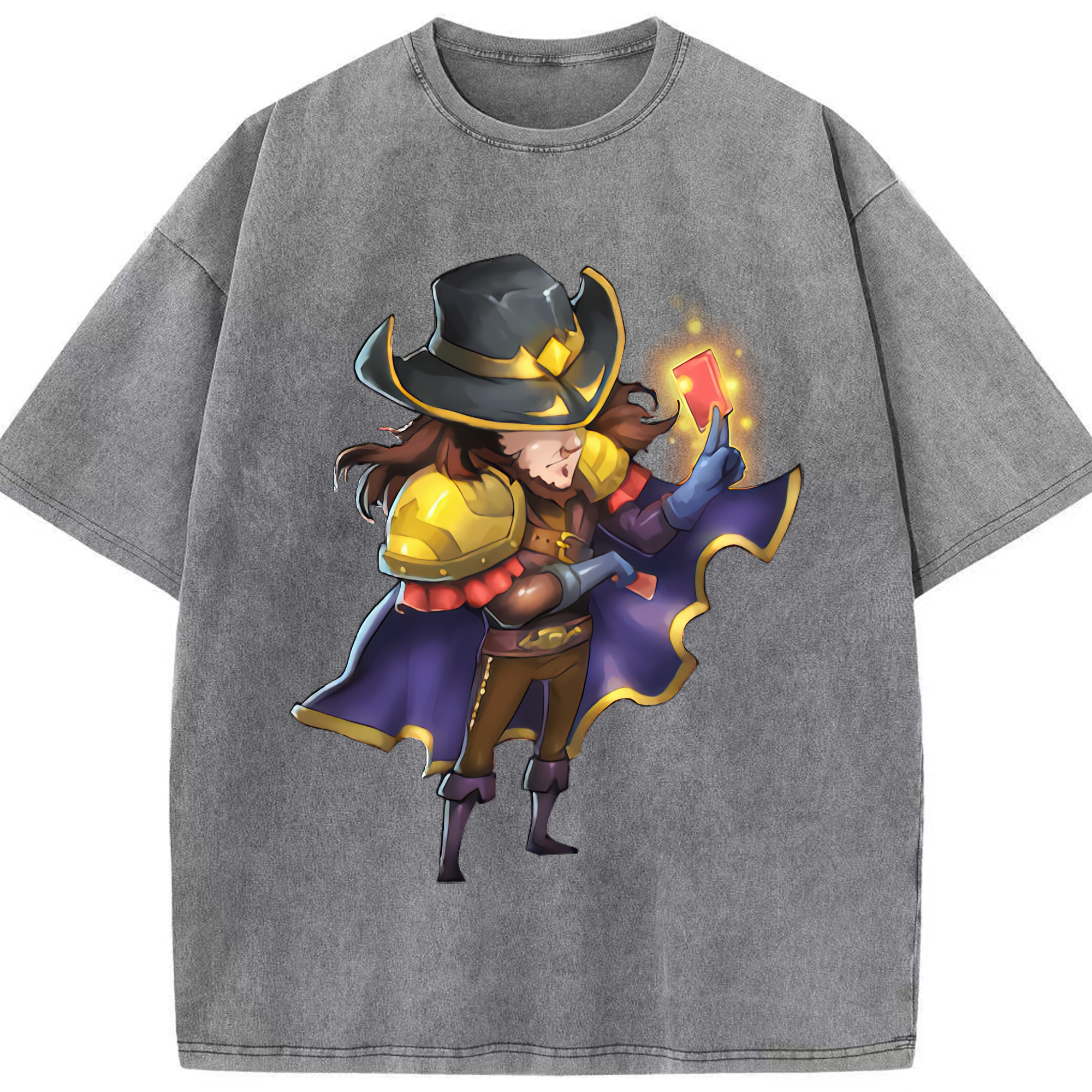 リーグ・オブ・レジェンド League of Legends LOL 綿100% ヴィンテージ風 半袖Tシャツ（フロントプリント）