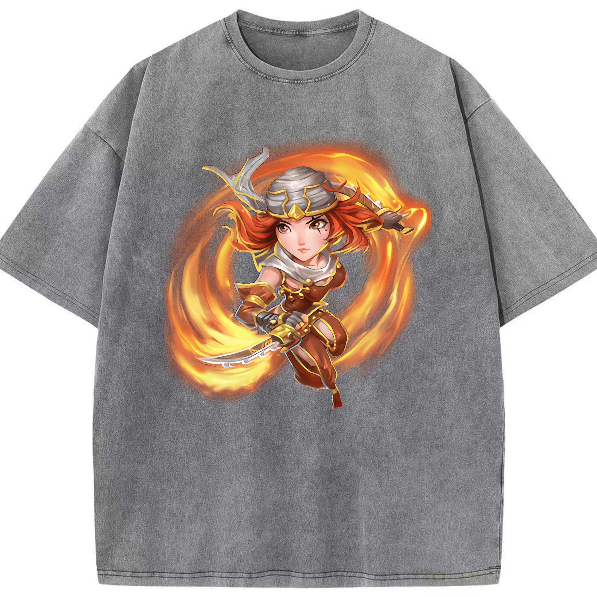 リーグ・オブ・レジェンド League of Legends LOL 綿100% ヴィンテージ風 半袖Tシャツ（フロントプリント）