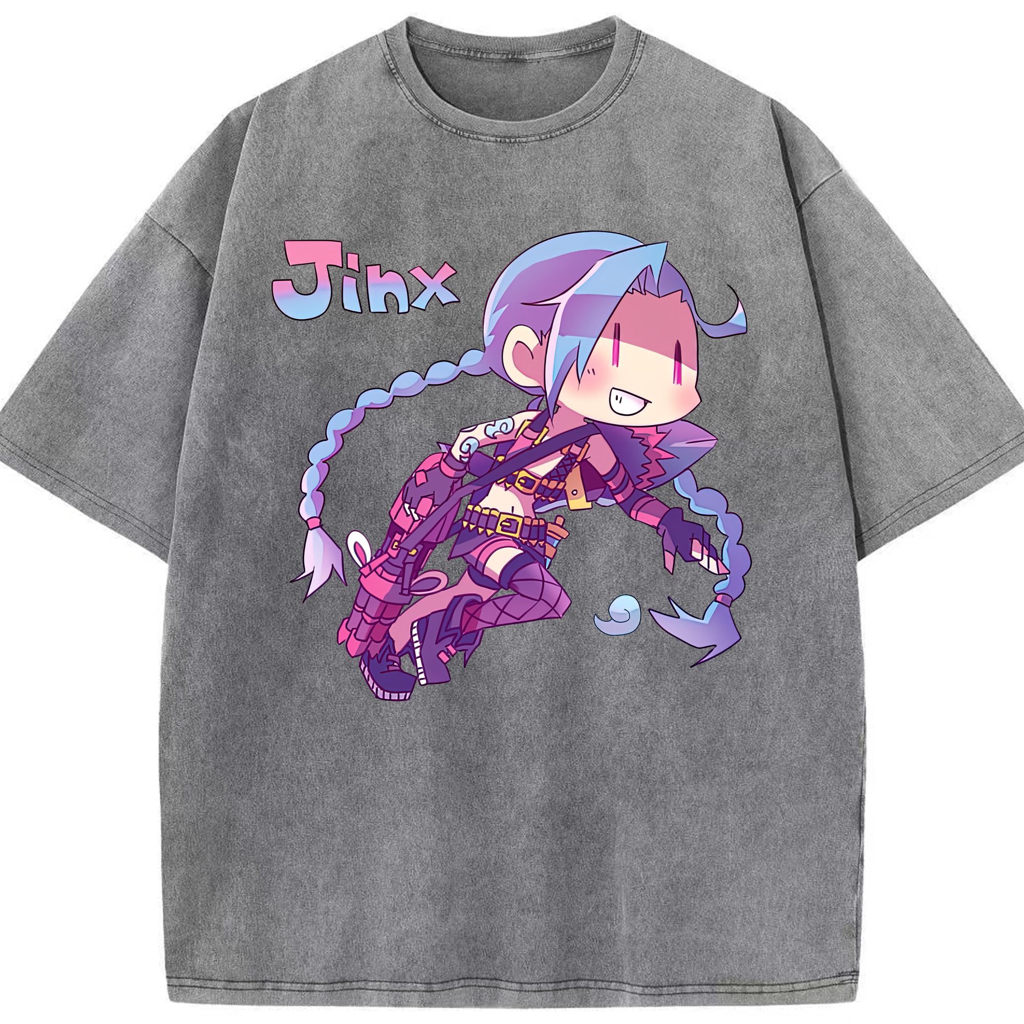 リーグ・オブ・レジェンド League of Legends LOL 綿100% ヴィンテージ風 半袖Tシャツ（フロントプリント）