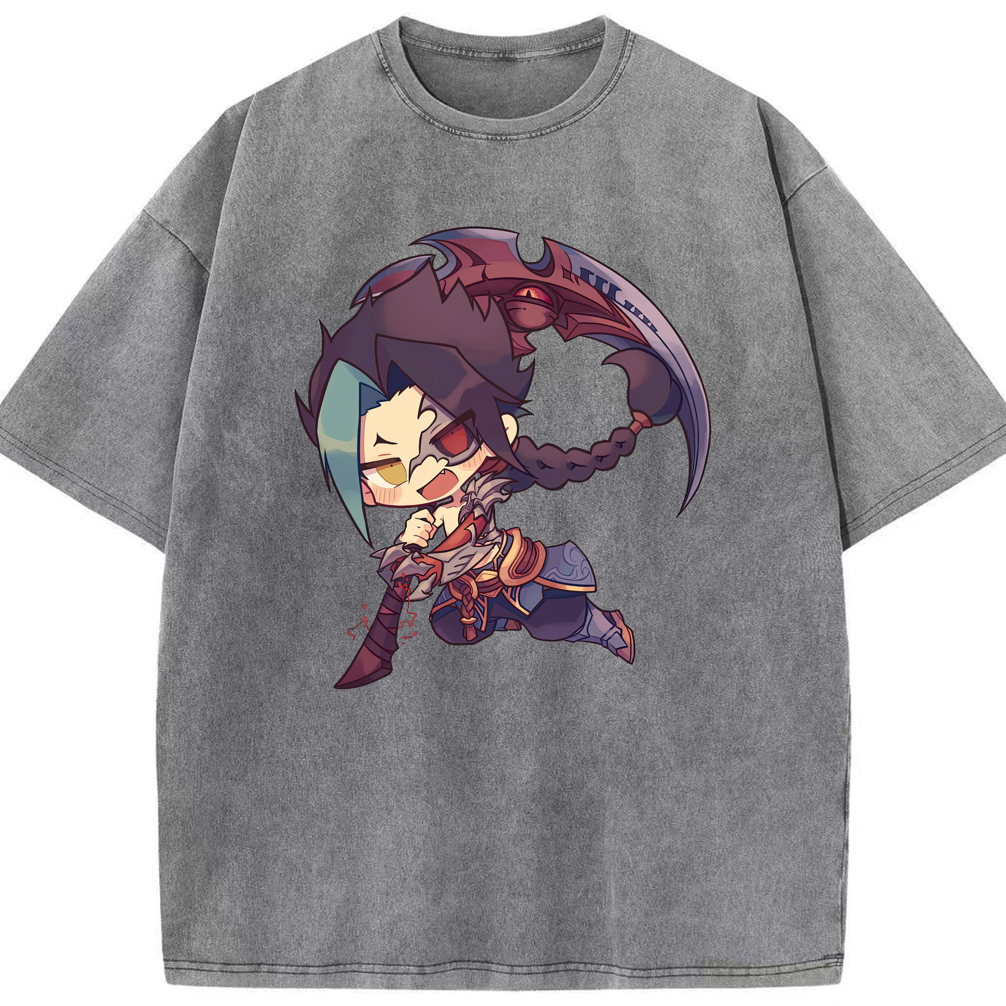 （画像用） リーグ・オブ・レジェンド League of Legends LOL 綿100% ヴィンテージ風 半袖Tシャツ（フロントプリント）