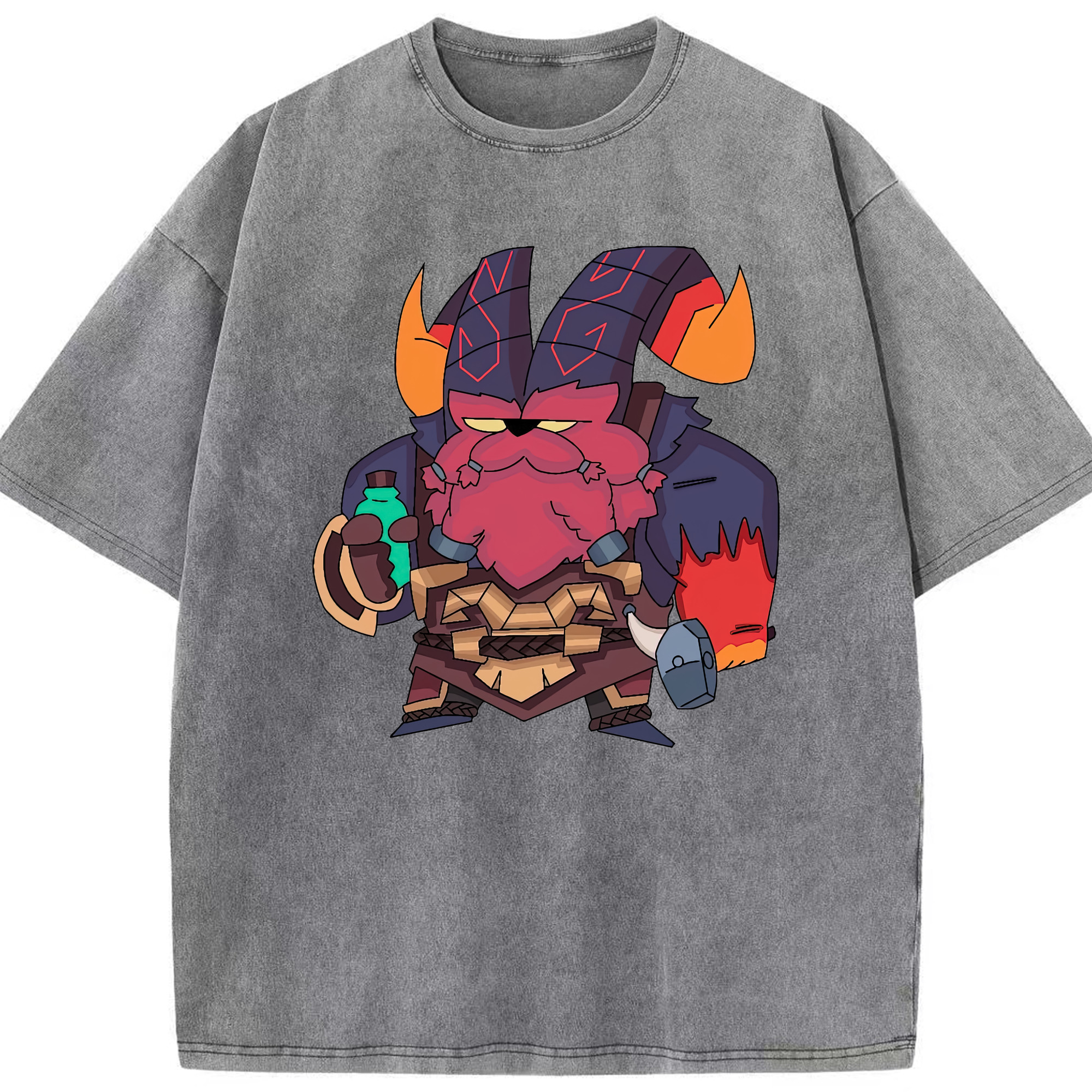 リーグ・オブ・レジェンド League of Legends LOL 綿100% ヴィンテージ風 半袖Tシャツ（フロントプリント）